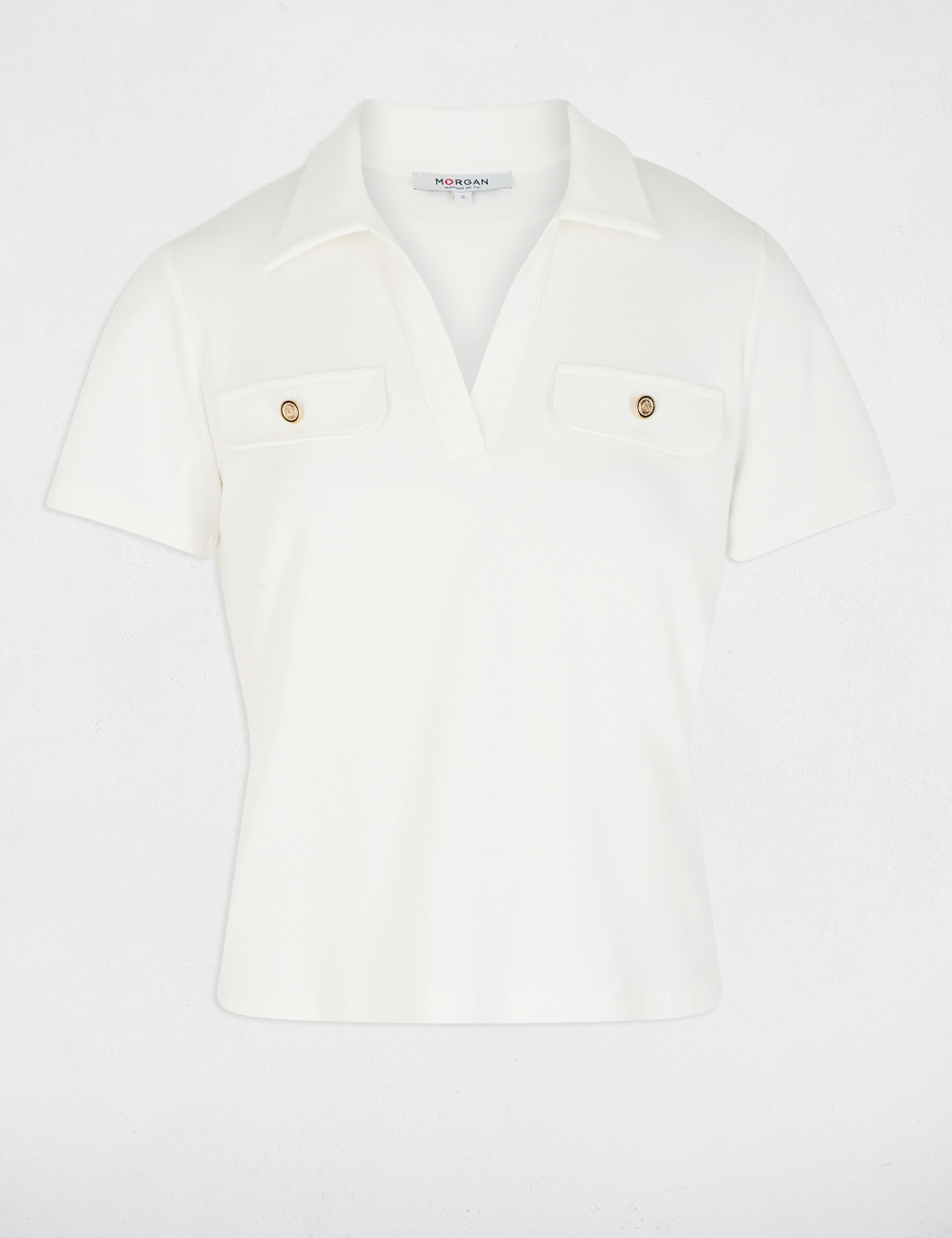 T-shirt manches courtes blanc femme