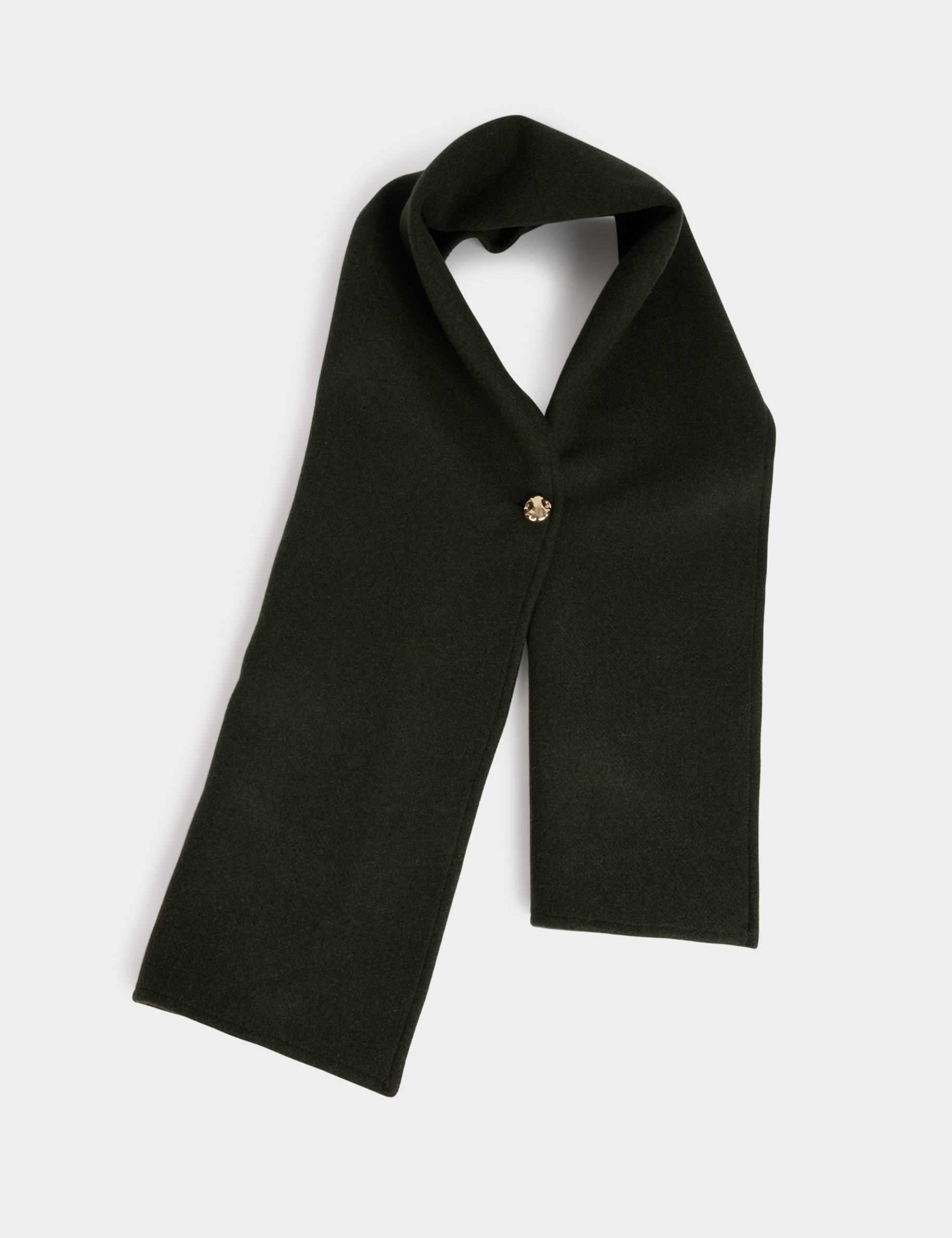 Écharpe col montant vert kaki femme