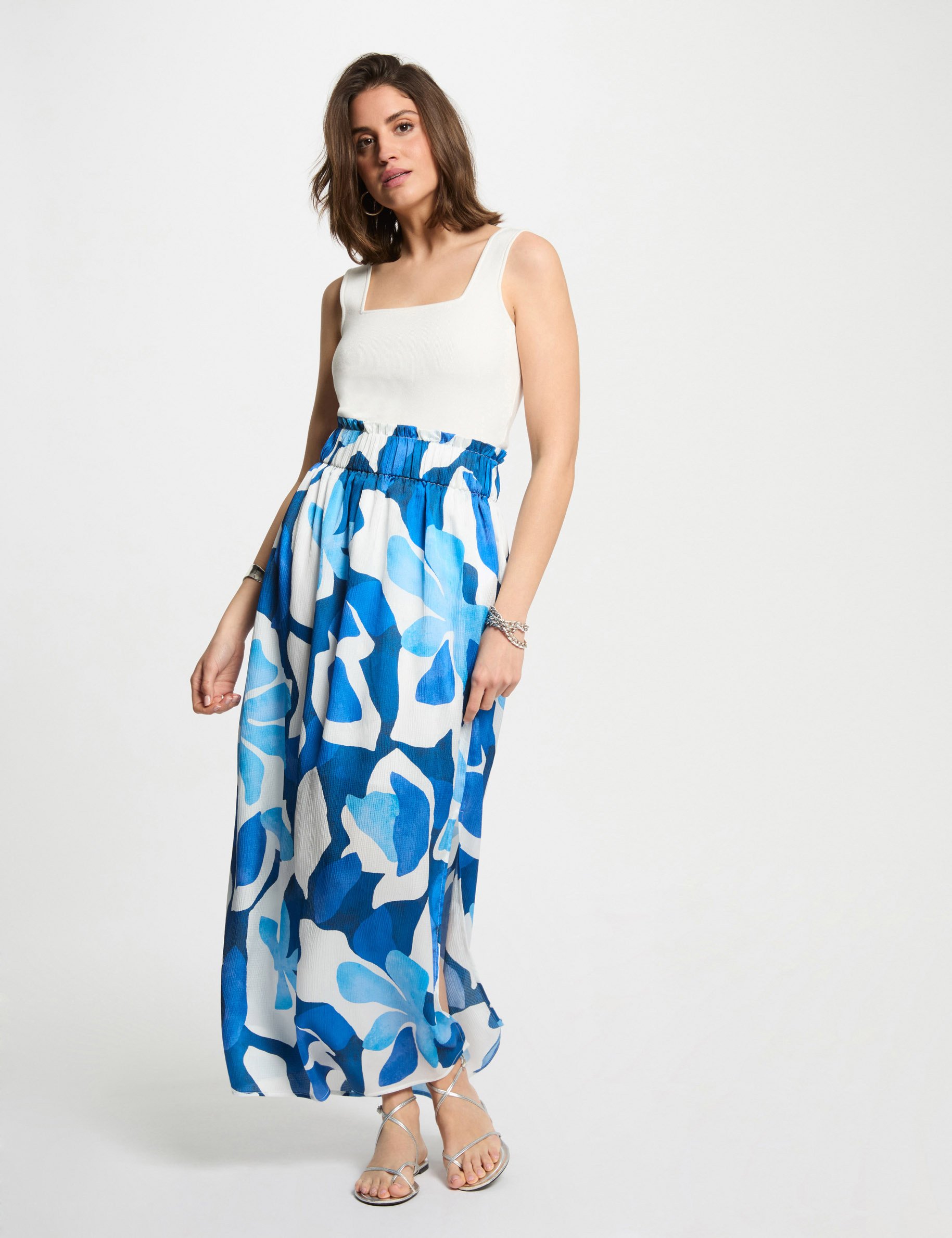 jupe longue imprimee multicolore femme Jupe longue imprimée multicolore femme