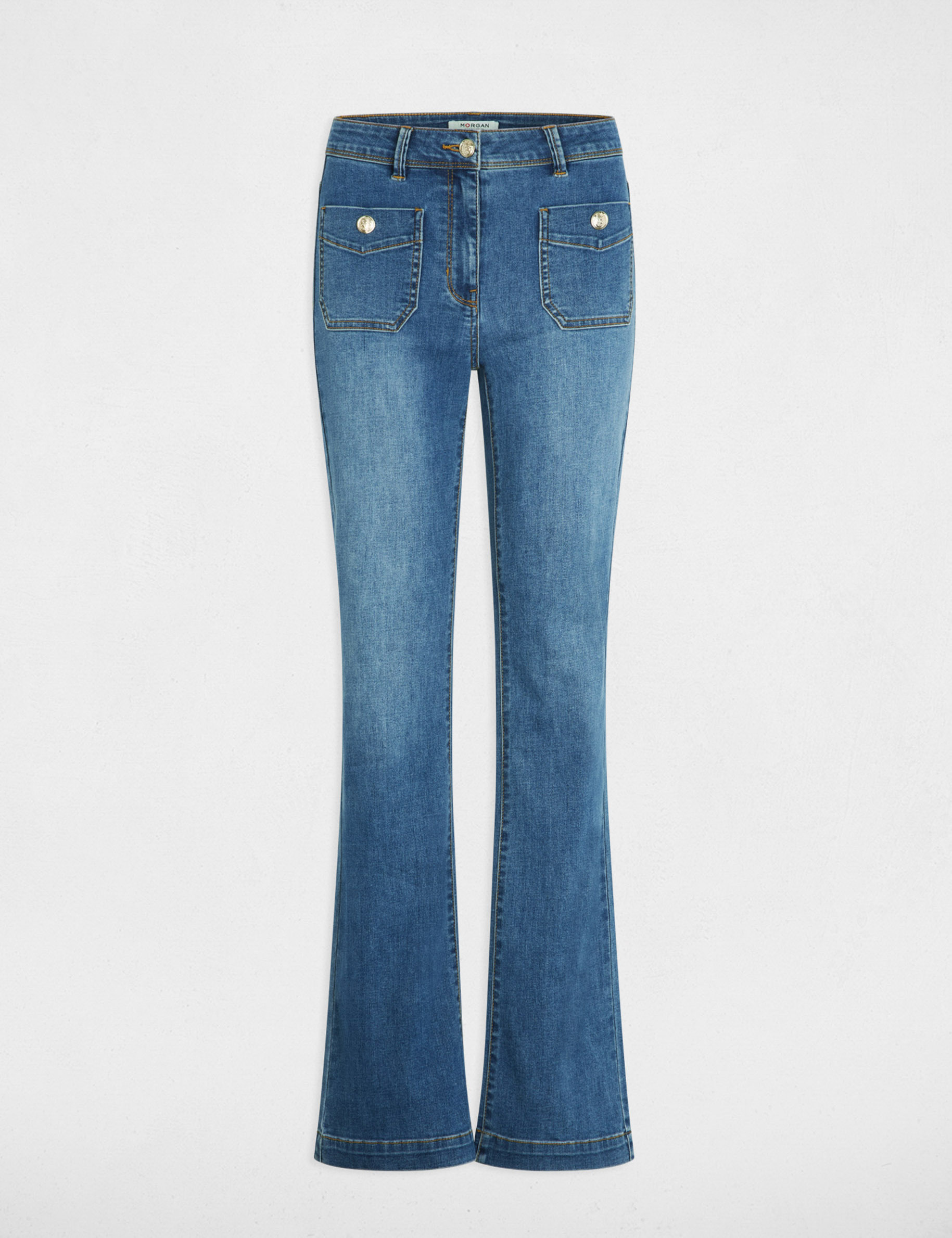Bootcut jeans stone washed denim vrouw