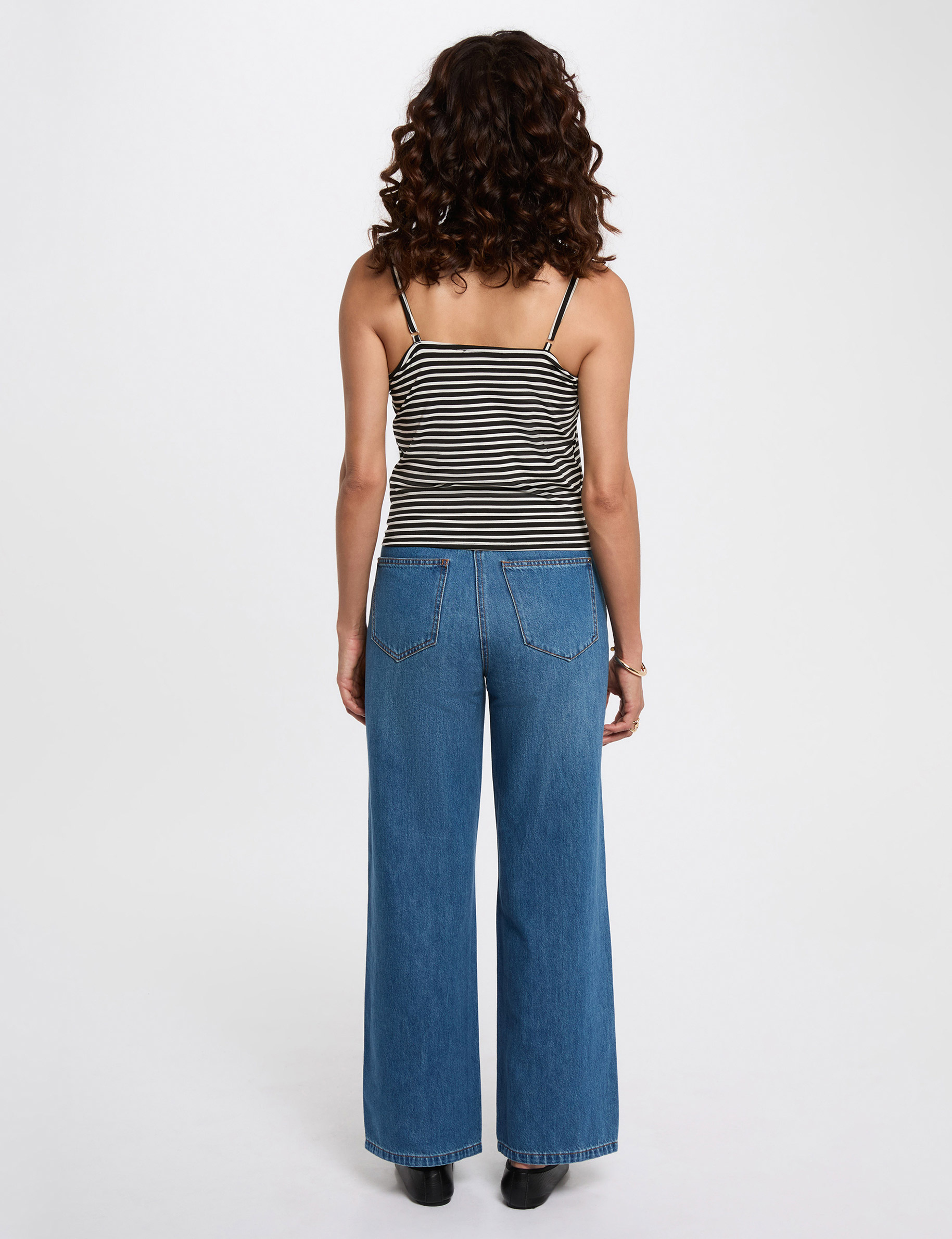 debardeur cropped col v noir femme Débardeur cropped col v noir femme