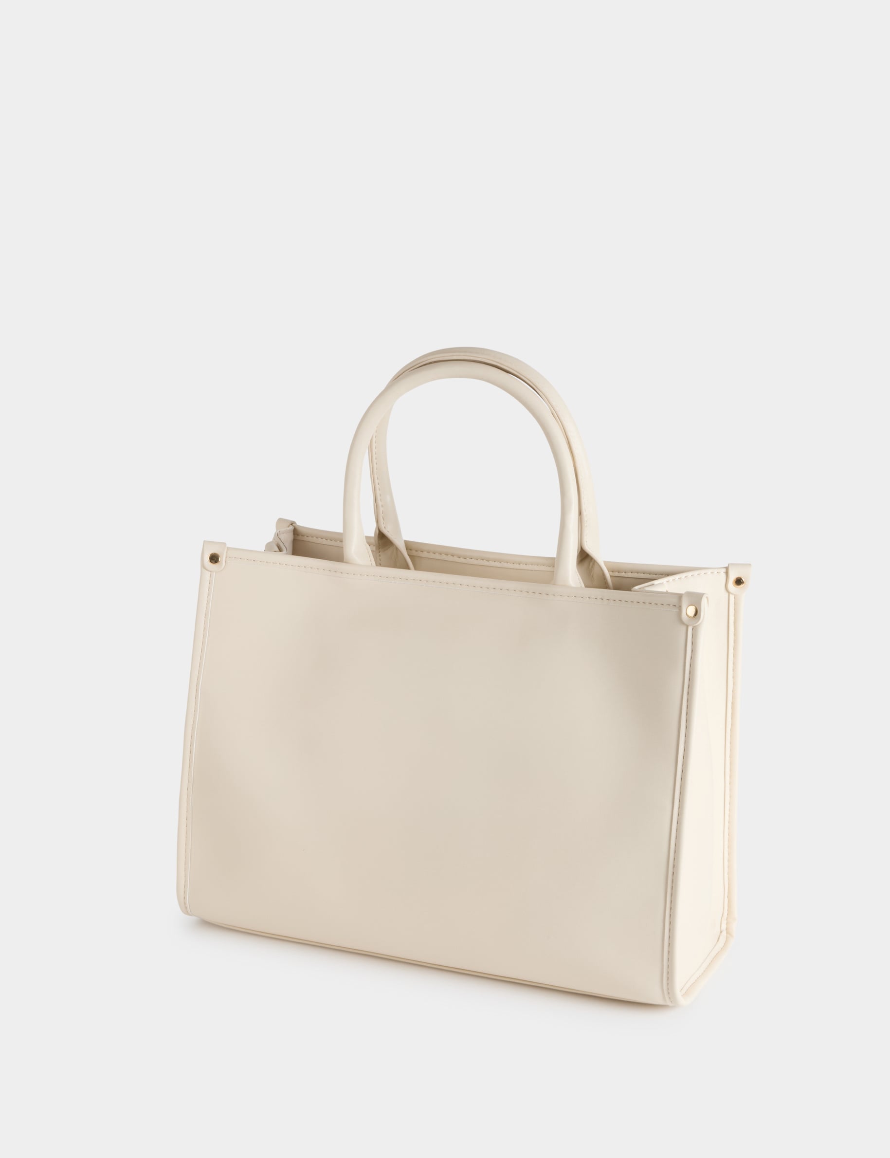 Geborduurde shopper ivoor vrouw