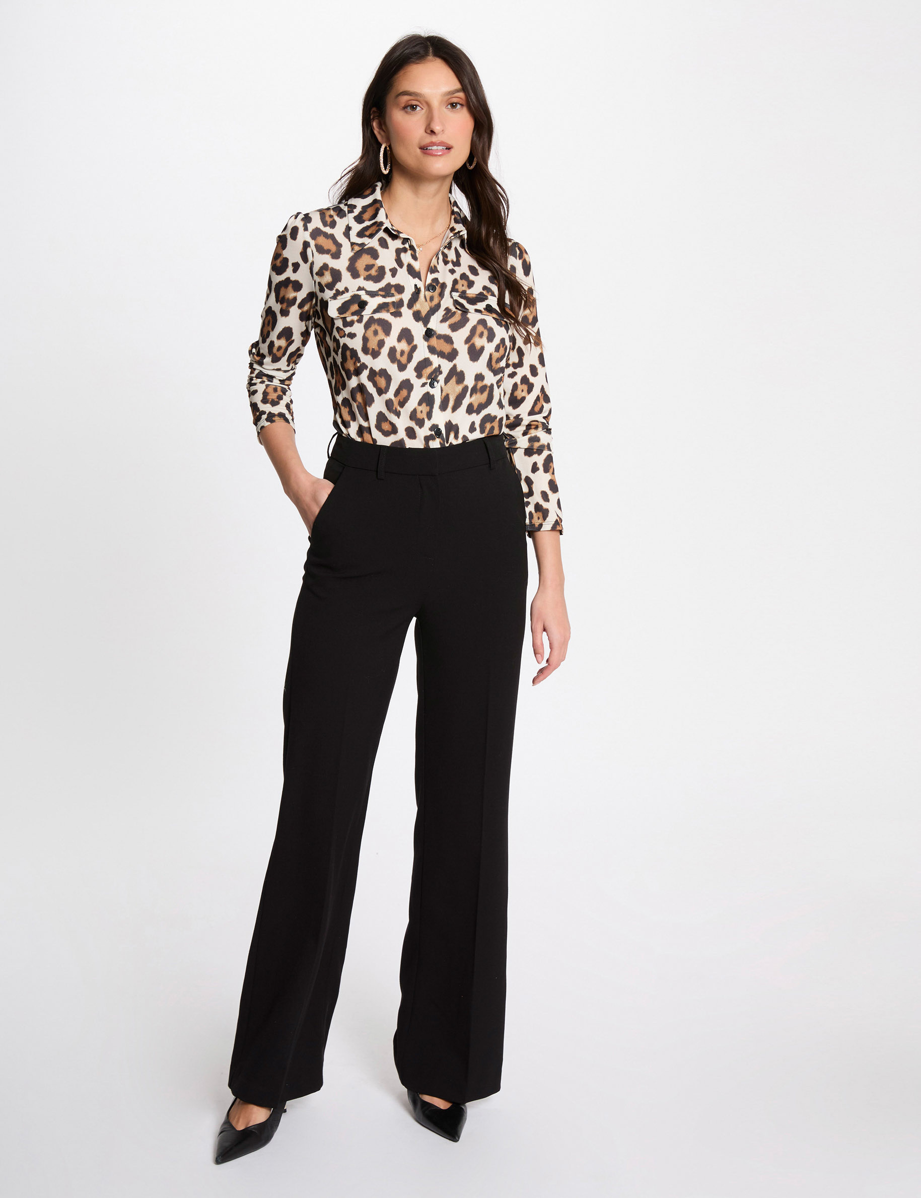 top manches longues imprime multicolore femme Top manches longues imprimé multicolore femme