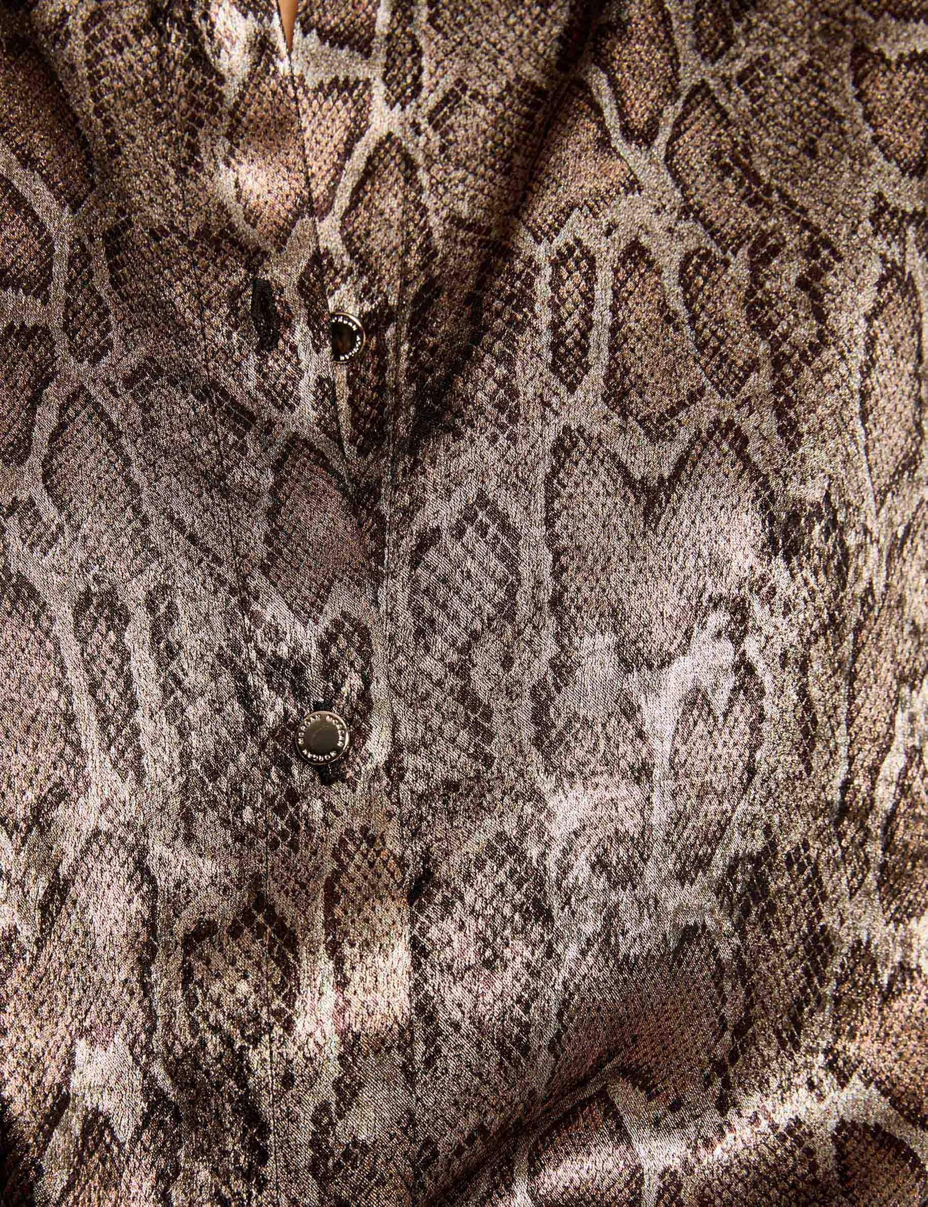 chemise satinee python multicolore femme null