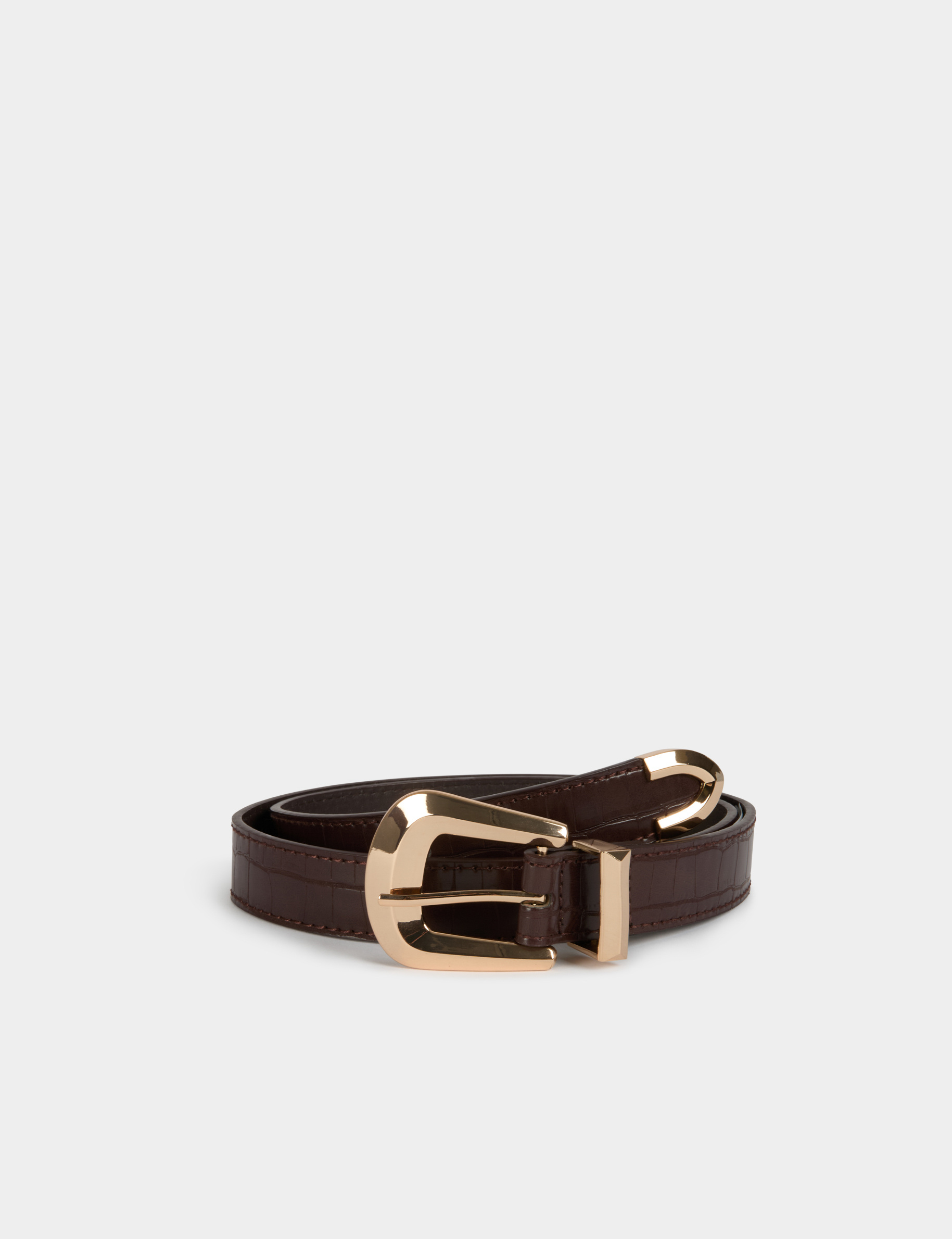 Krokodillenriem bordeaux vrouw