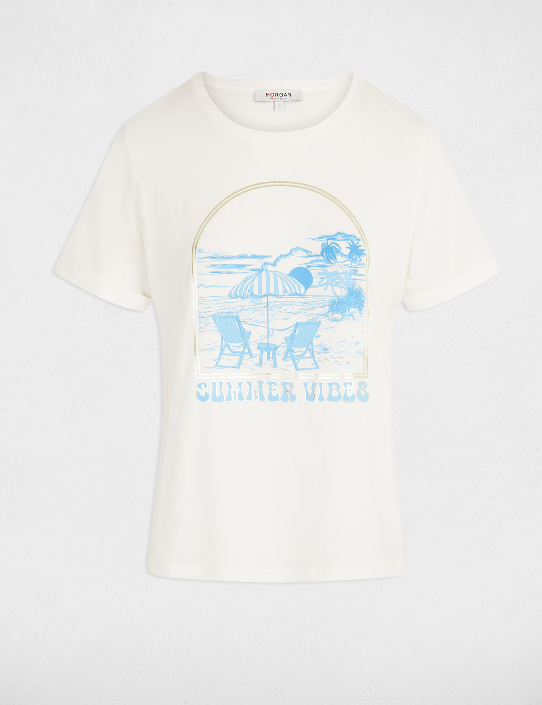 t shirt met opschrift helder wit vrouw T-shirt met opschrift helder wit vrouw