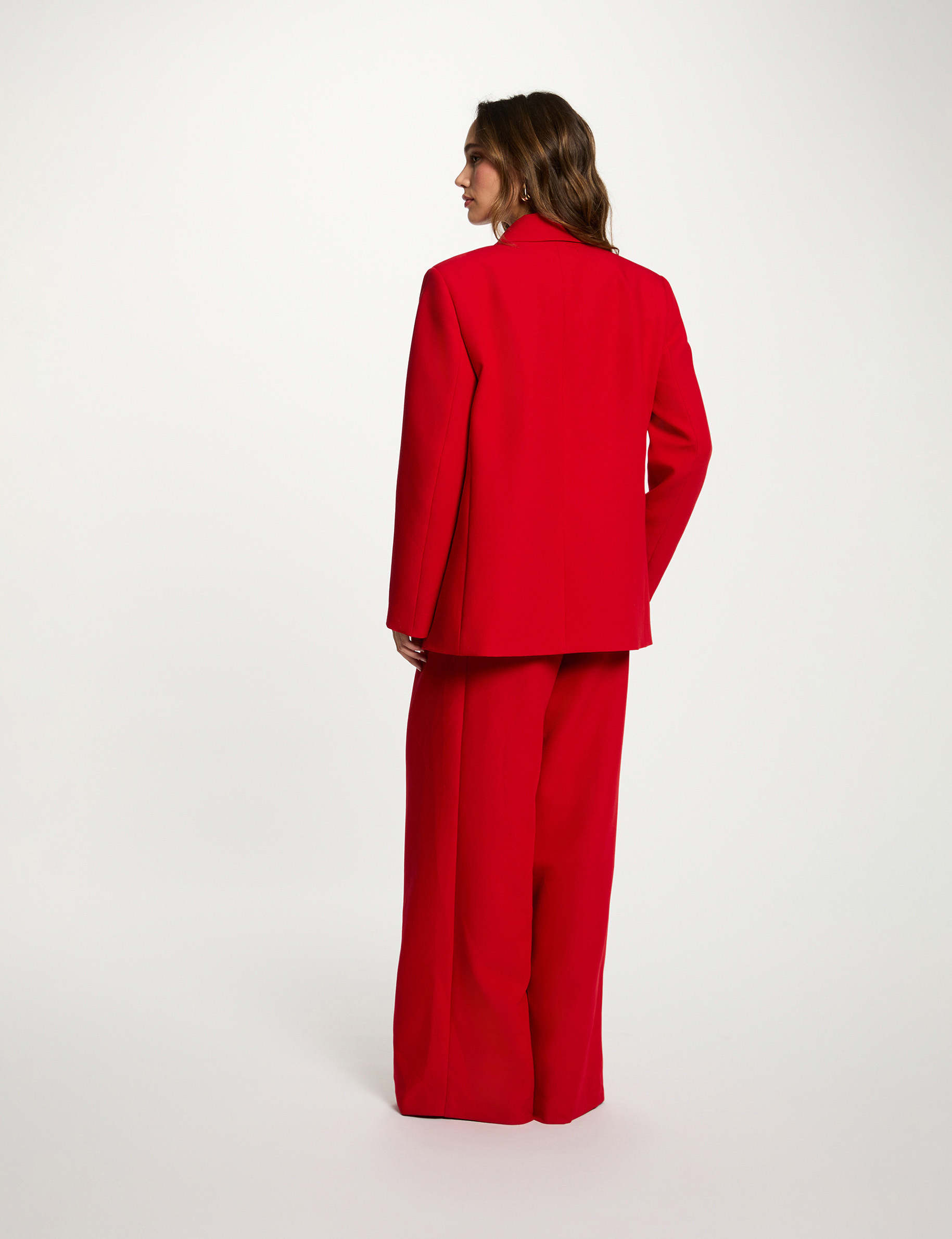 Oversized jas rood vrouw