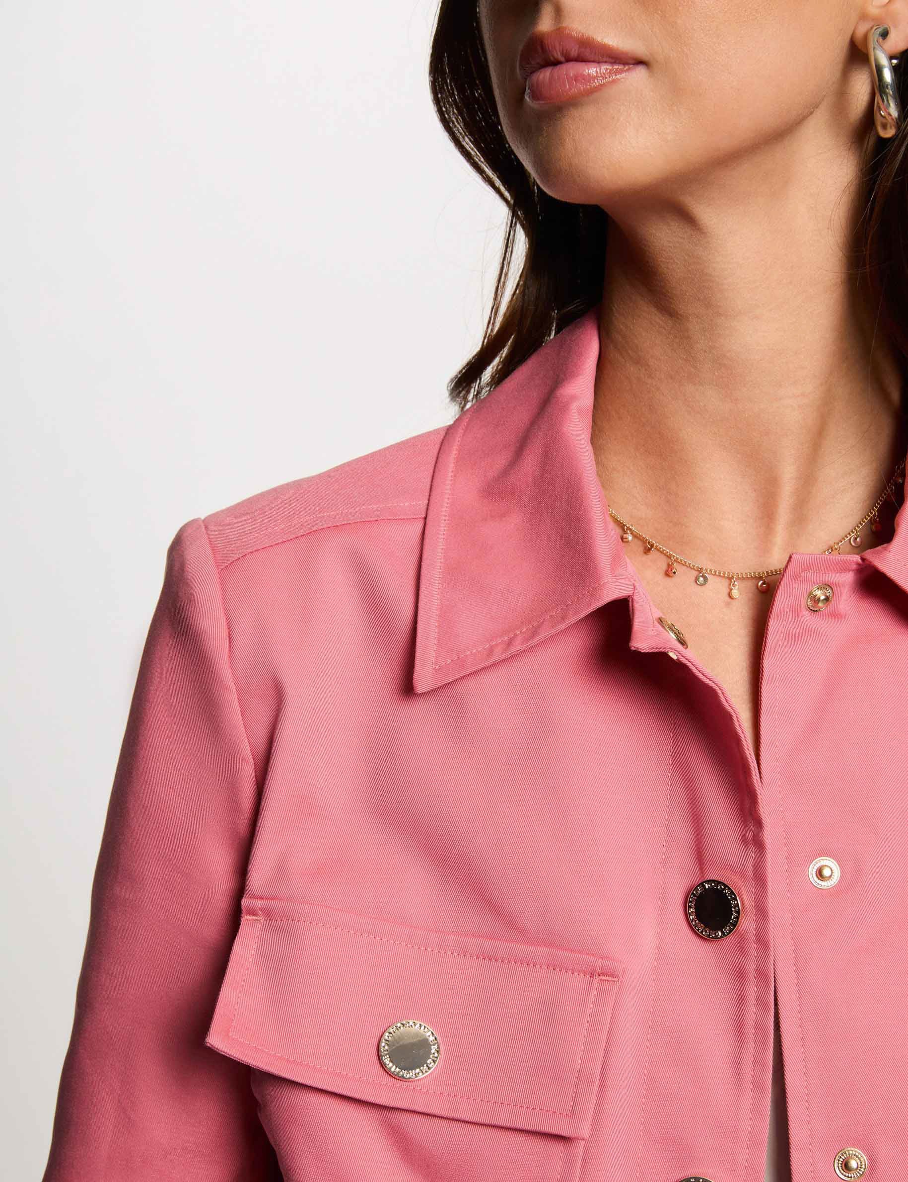 veste courte boutonnee vieux rose femme Veste courte boutonnée vieux rose femme