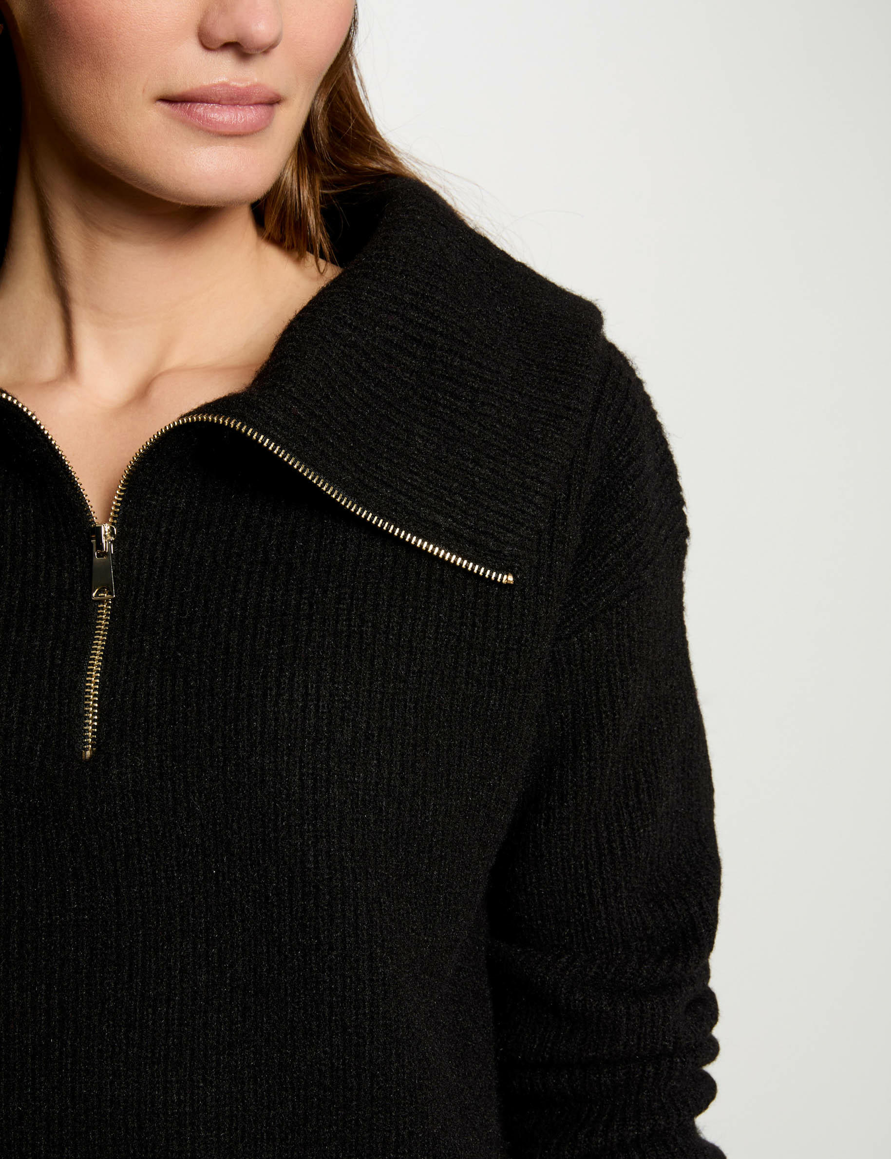 pull col camionneur noir femme Pull col camionneur noir femme