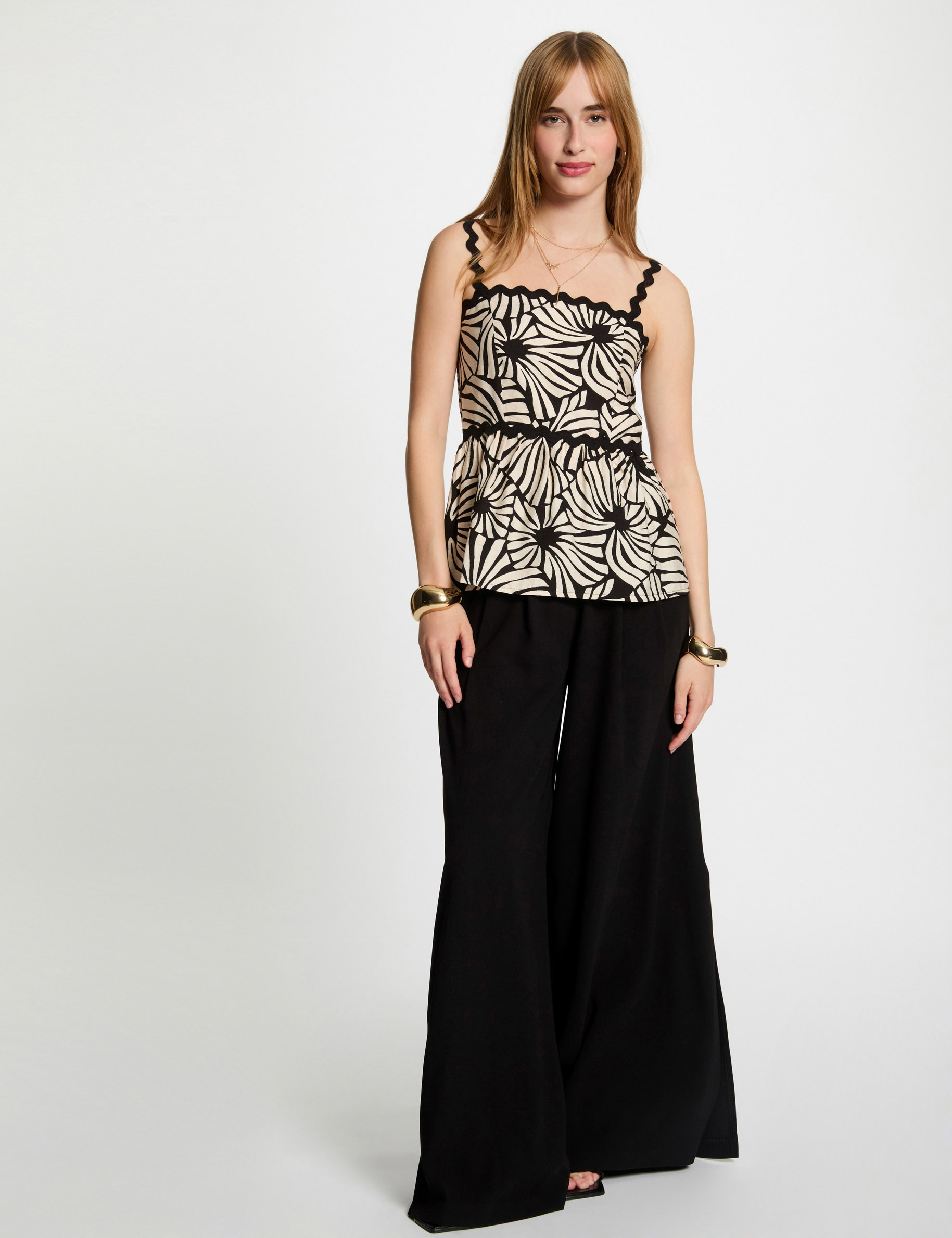 top bretelles imprime multicolore femme Top bretelles imprimé multicolore femme