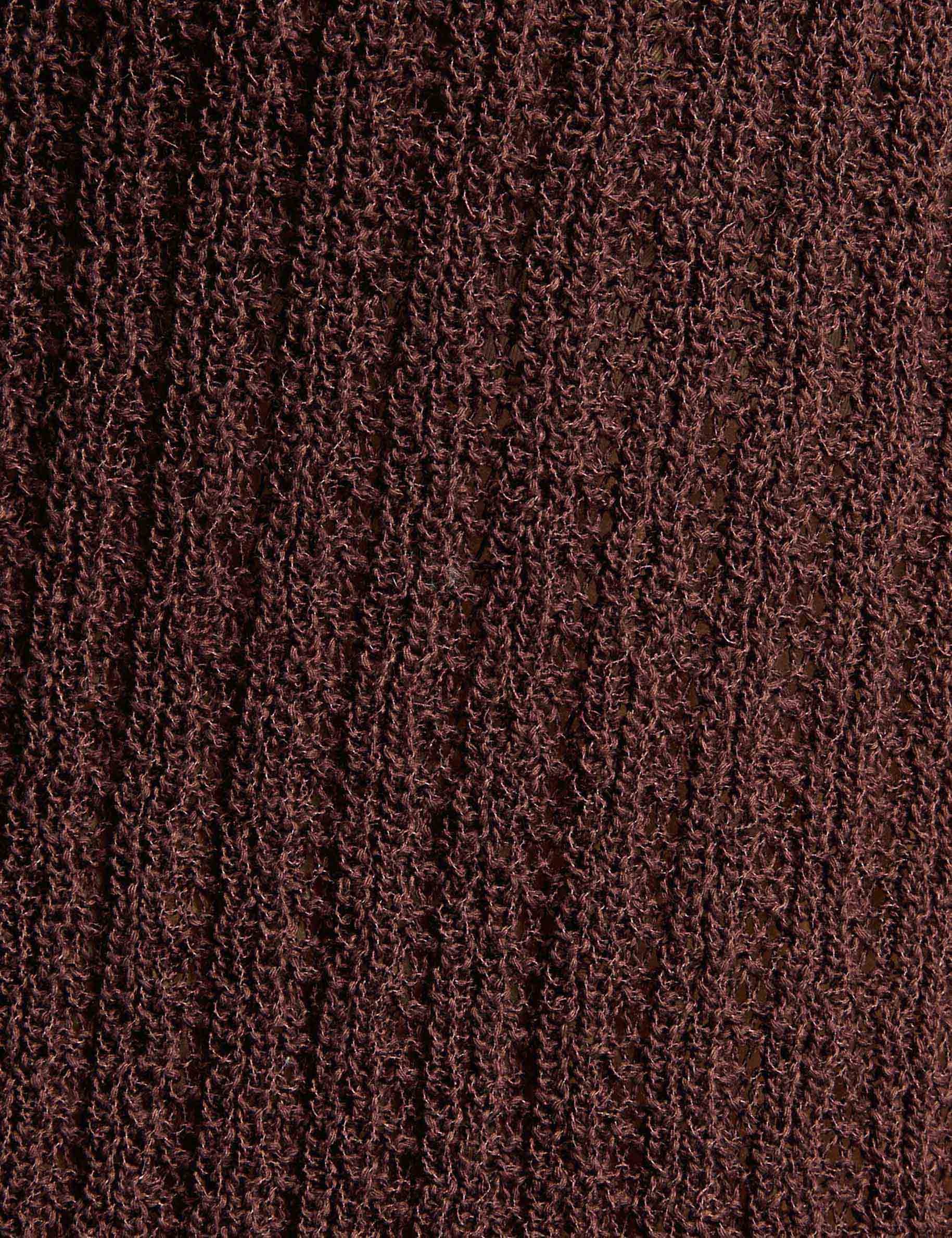 gilet sans manches ajoure marron fonce femme null