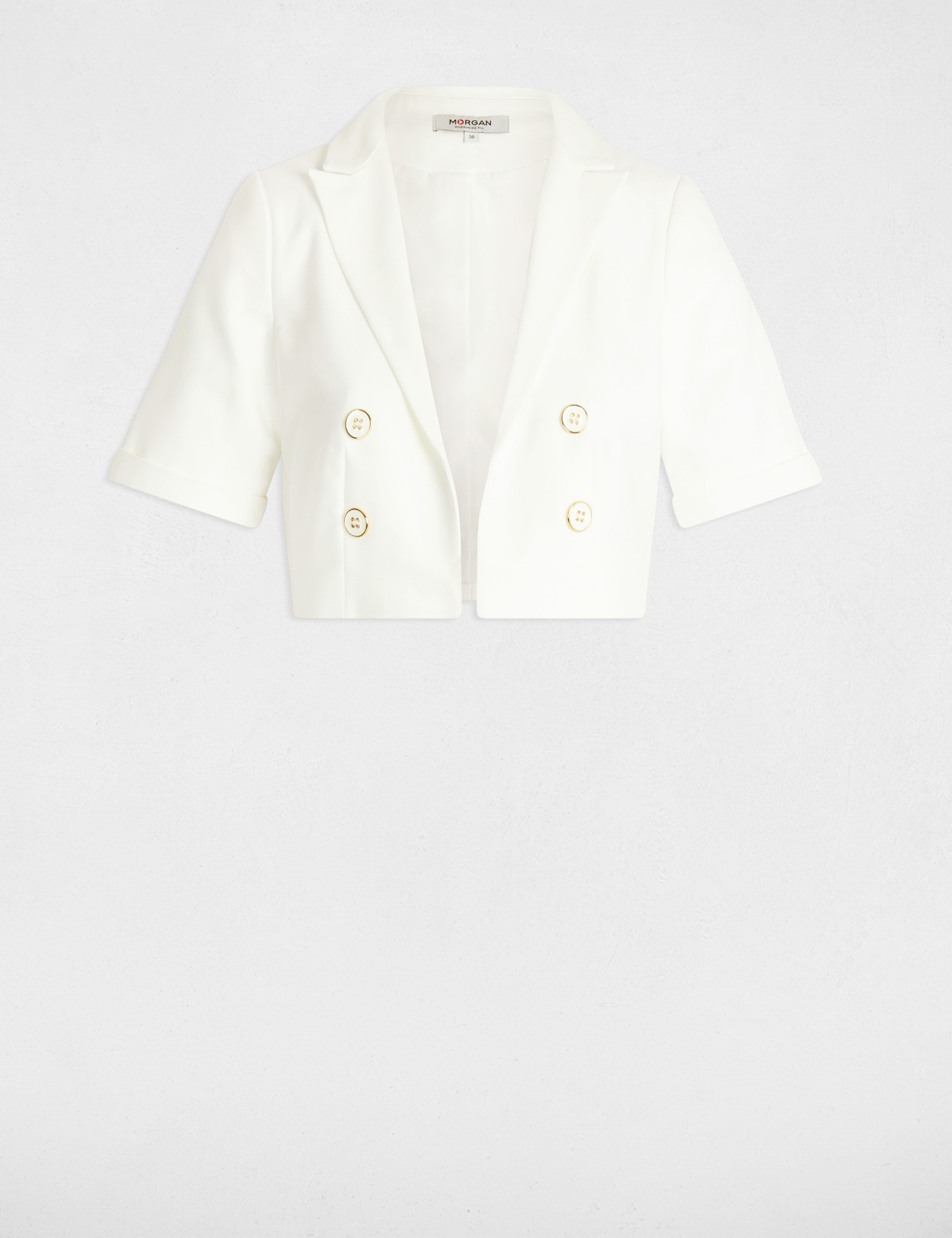 bolero manches courtes blanc femme Boléro manches courtes blanc femme