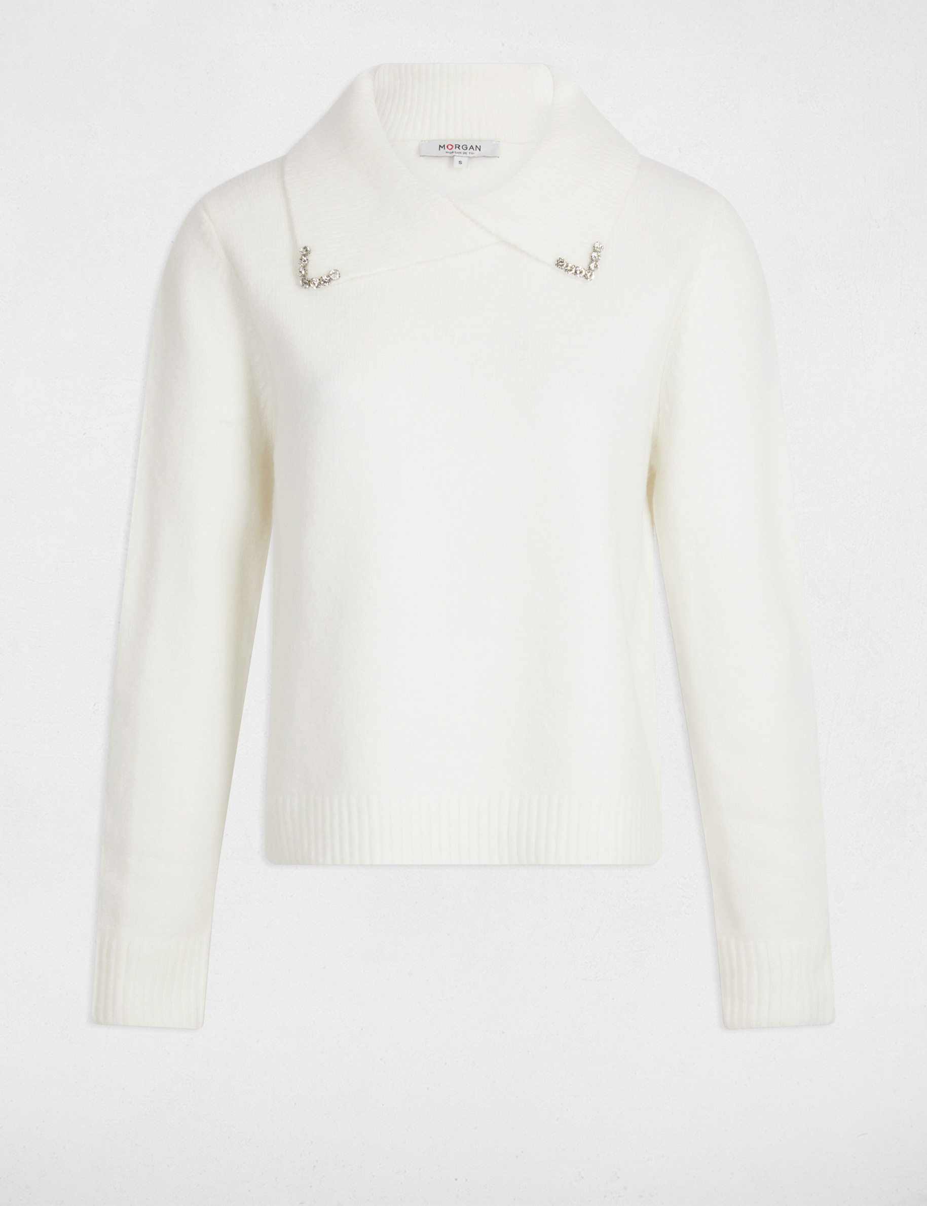 pull col a revers ivoire femme Pull col à revers ivoire femme