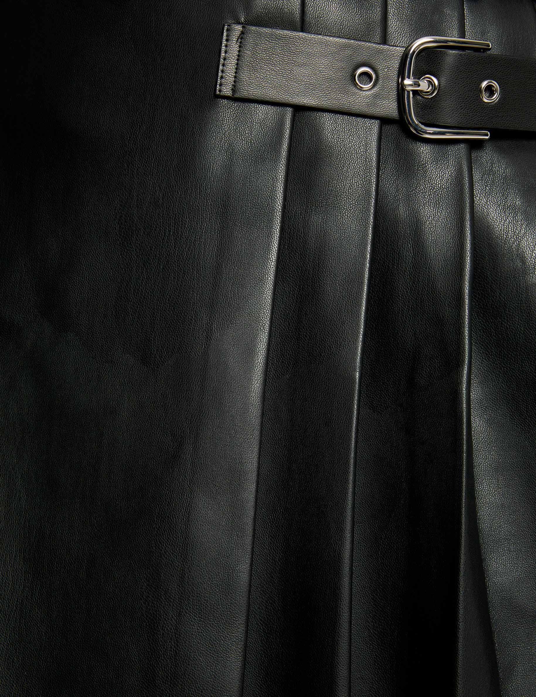 jupe courte simili cuir noir femme null