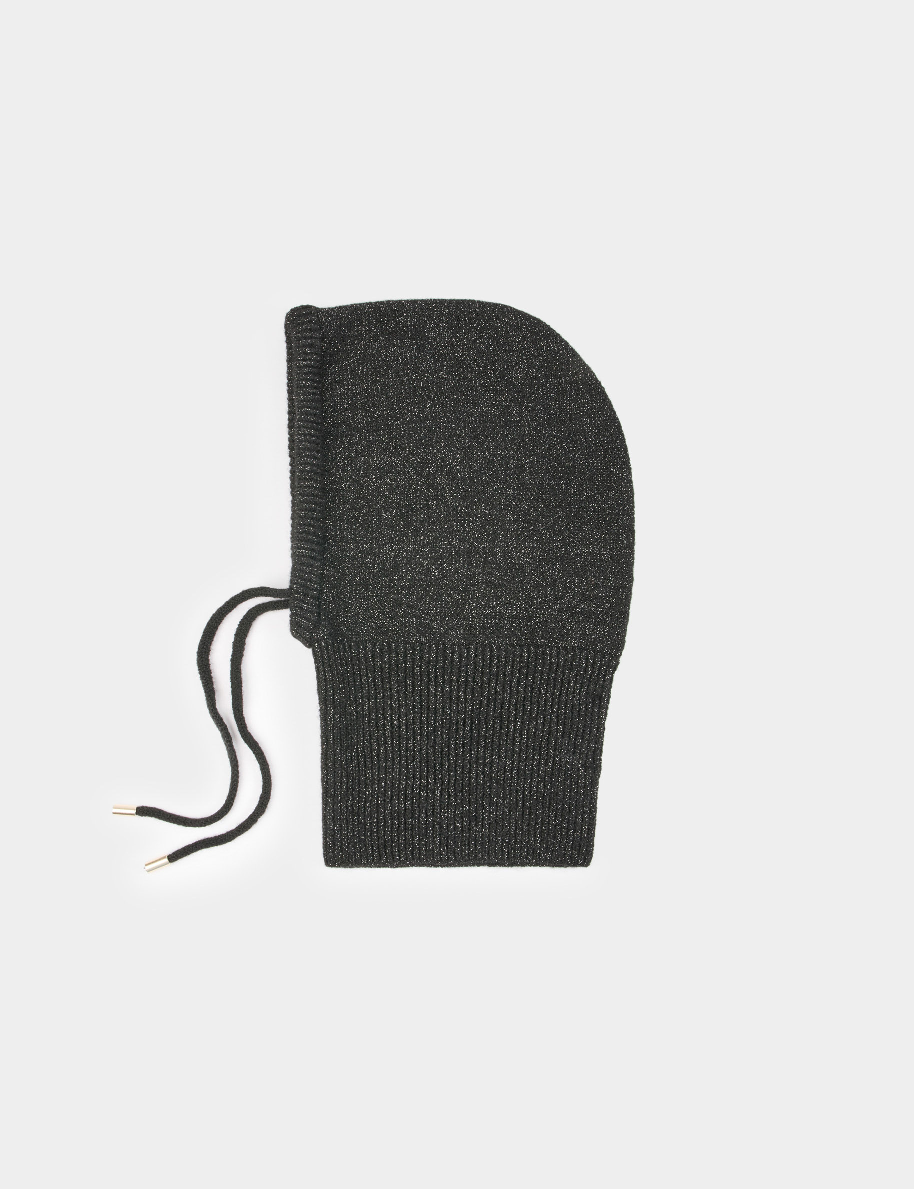 cagoule fils metallises noir femme Cagoule fils métallisés noir femme