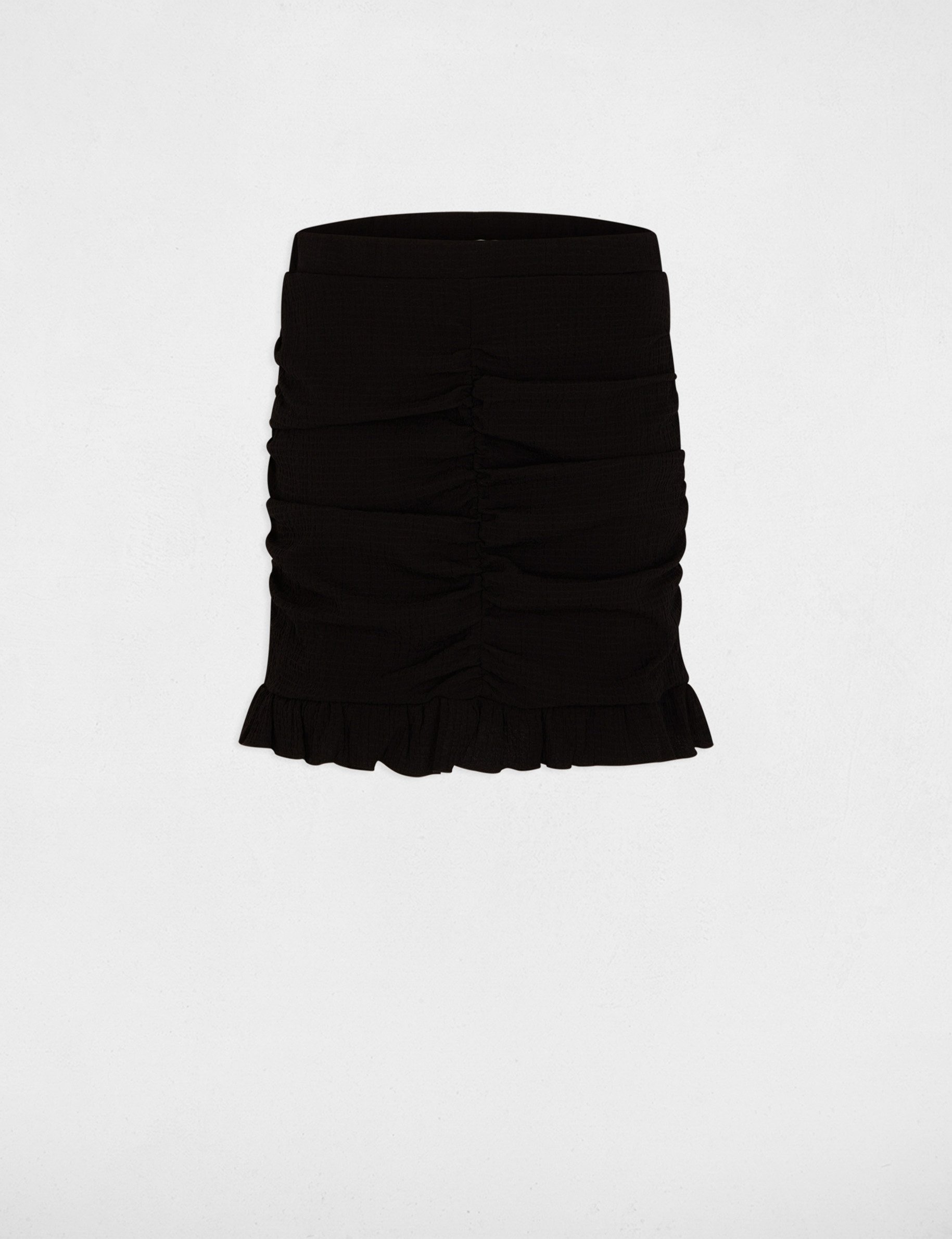 Jupe courte pliss&eacute;e noir femme