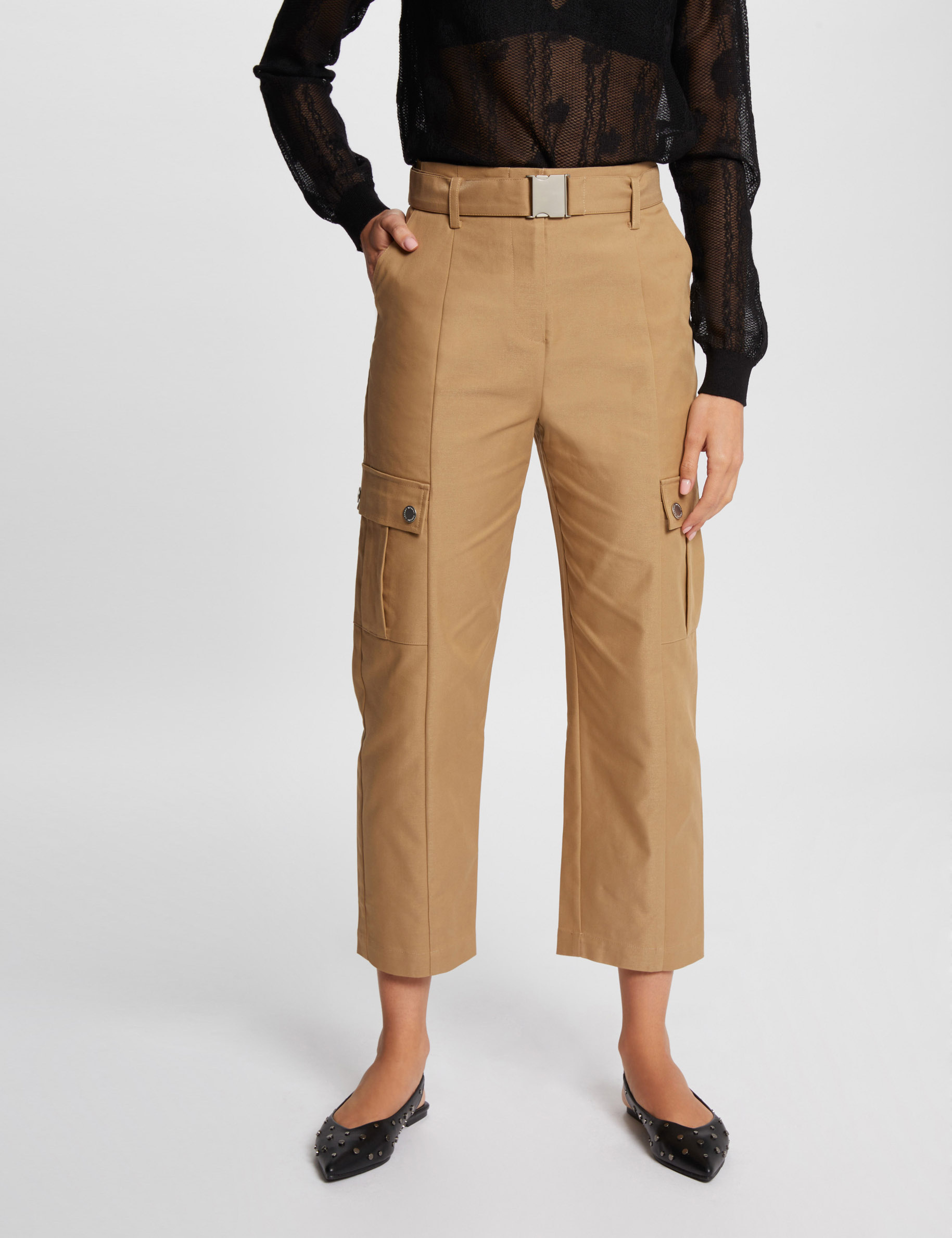 pantalon cargo 78eme beige femme Pantalon cargo 7/8ème beige femme