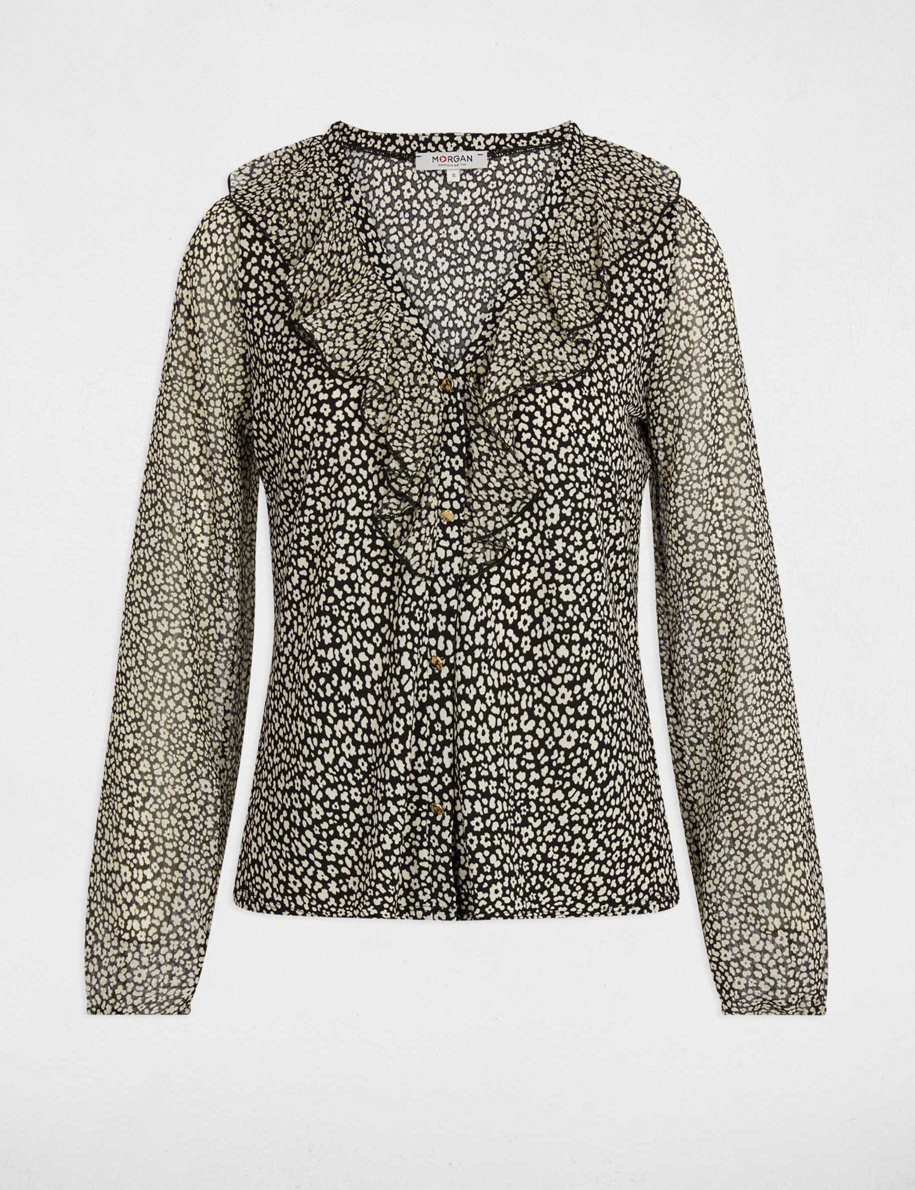 top met v hals en lange mouwen zwart vrouw Top met V-hals en lange mouwen zwart vrouw