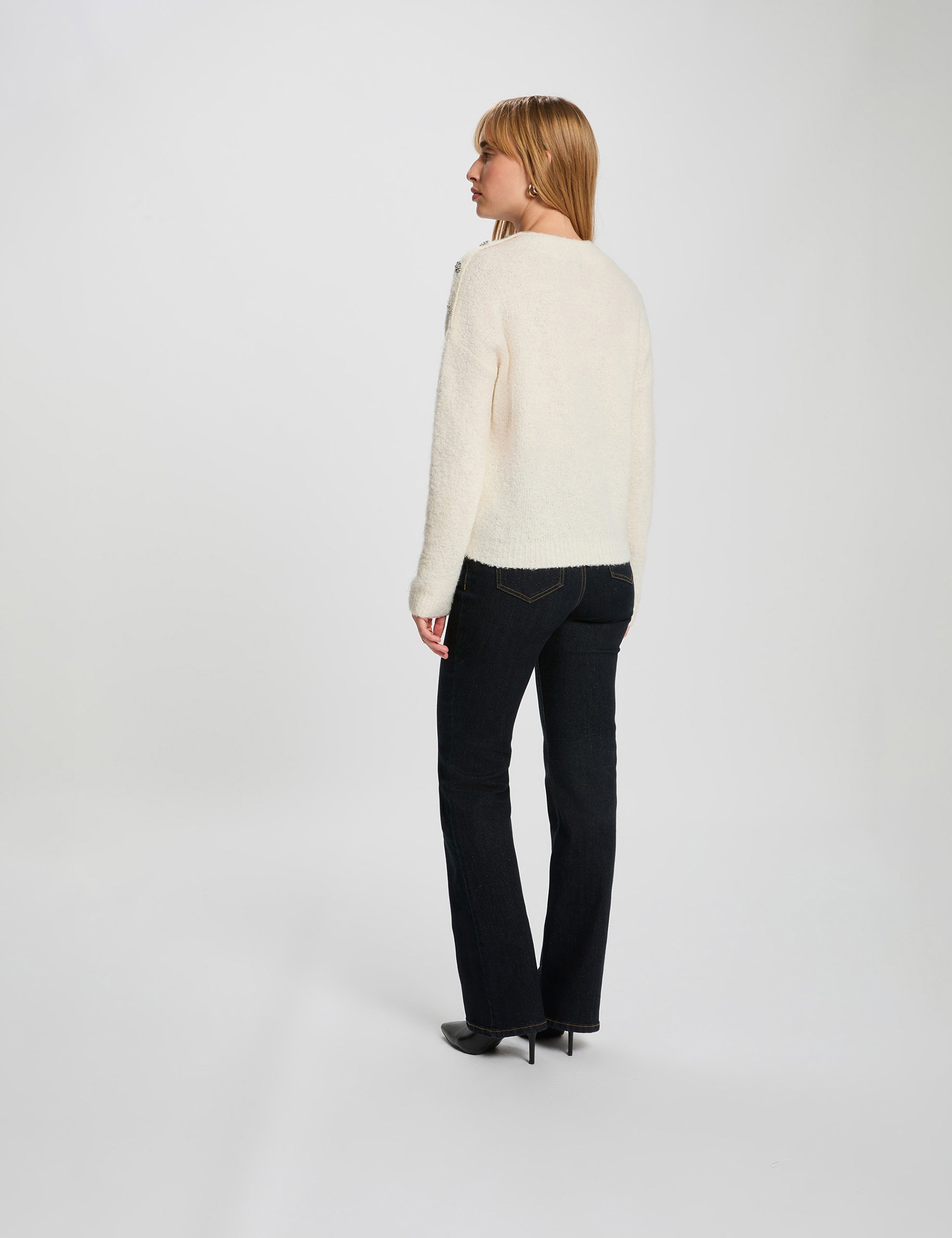 jean bootcut taille haute denim brut femme Jean bootcut taille haute denim brut femme