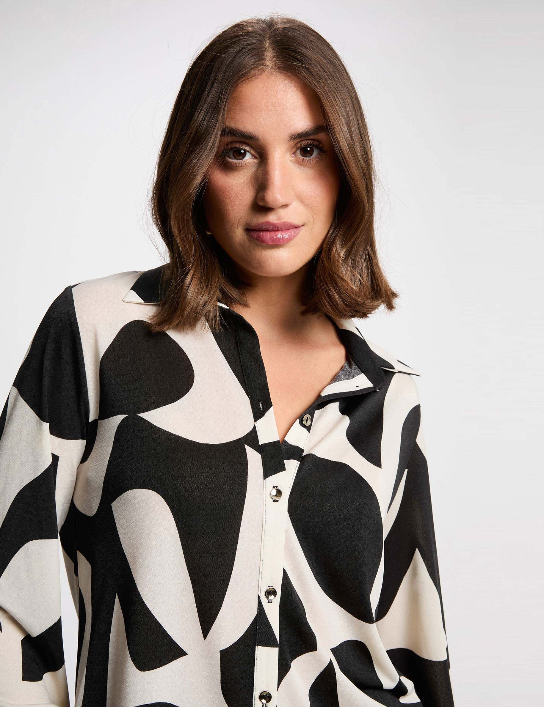 T-shirt col à revers blanc femme