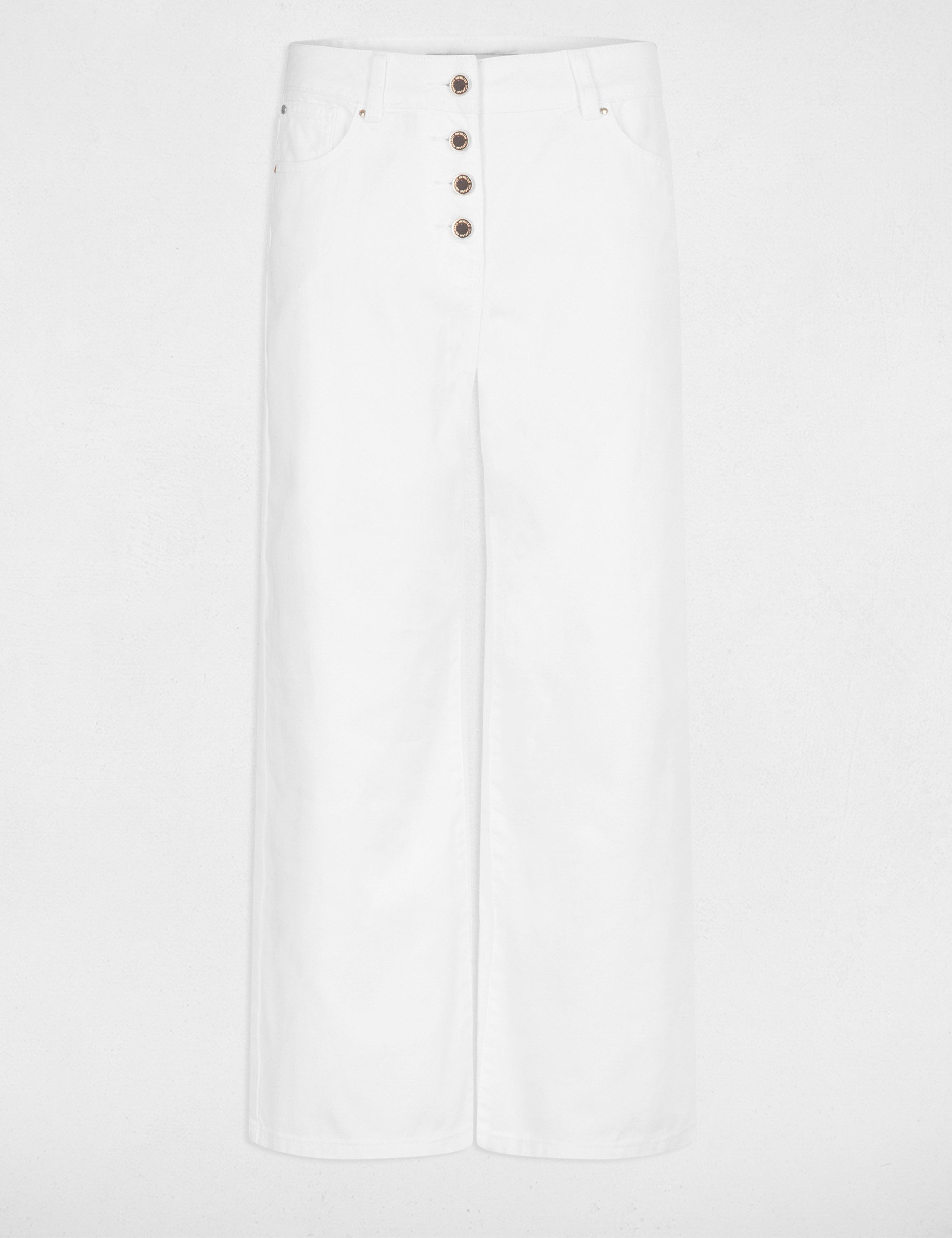 rechte jeans 78 ecru vrouw Rechte jeans 7/8 ecru vrouw