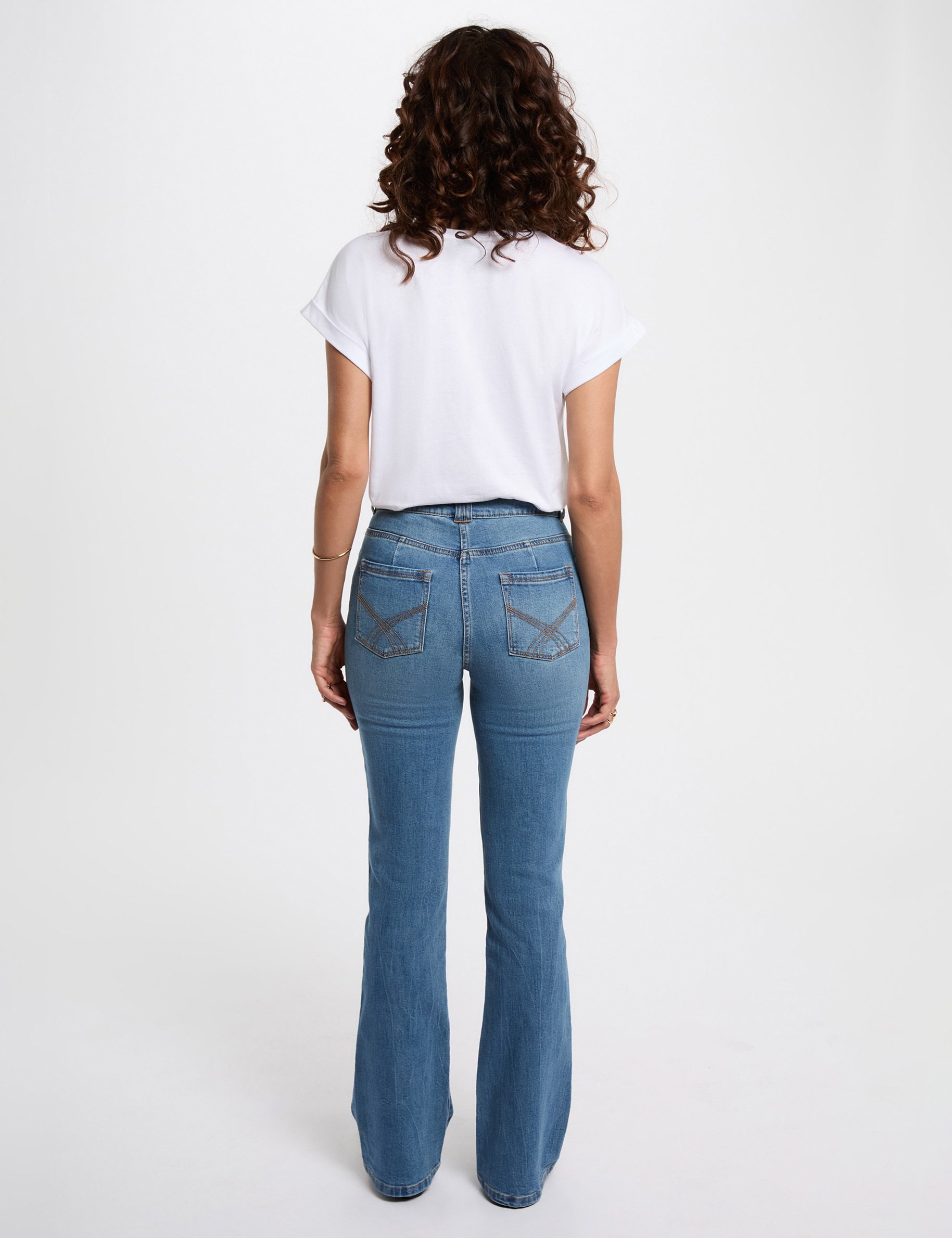 kort t shirt met opdruk helder wit vrouw Kort T-shirt met opdruk helder wit vrouw