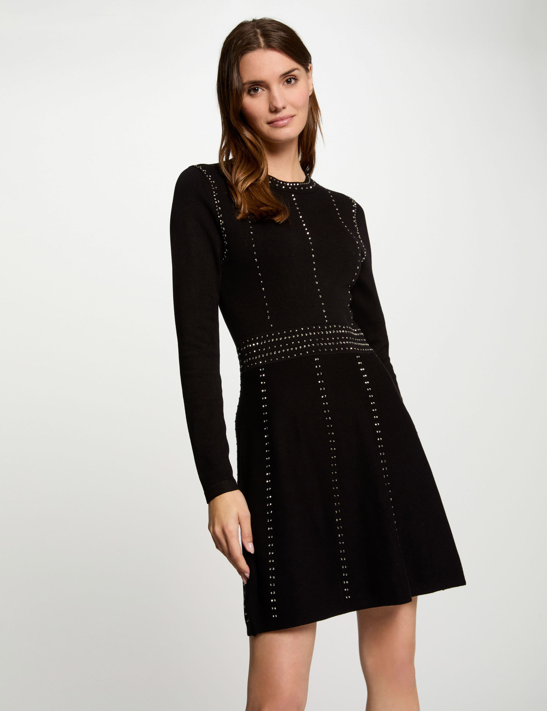 robe tricot courte ajustee noir femme Robe tricot courte ajustée noir femme