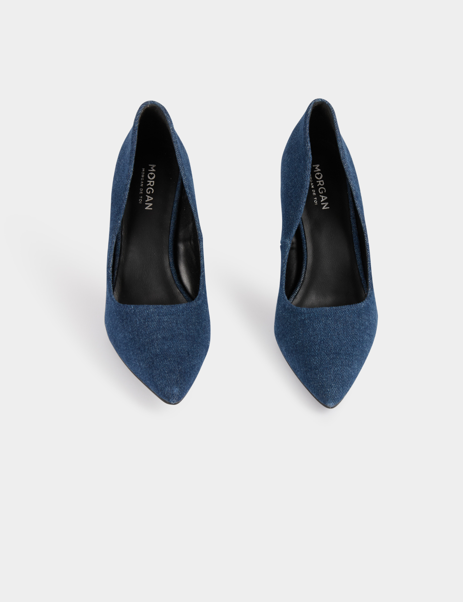 escarpins en jean denim brut femme Escarpins en jean denim brut femme