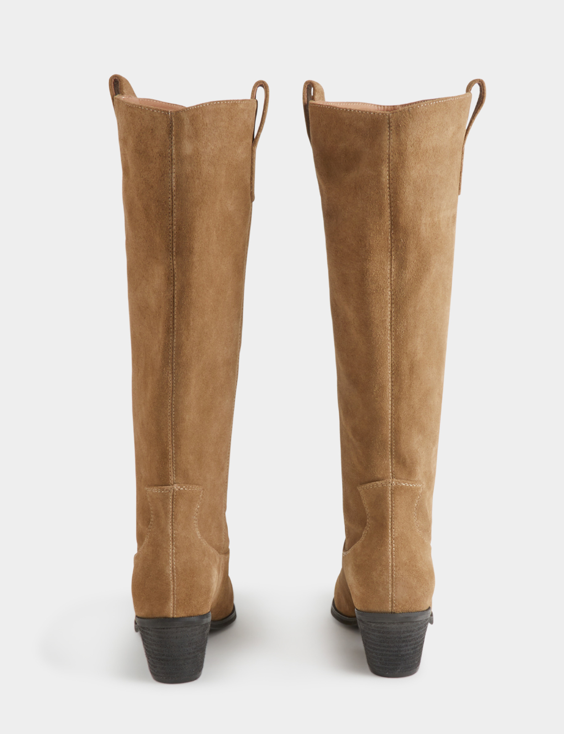 Baskets en cuir beige femme