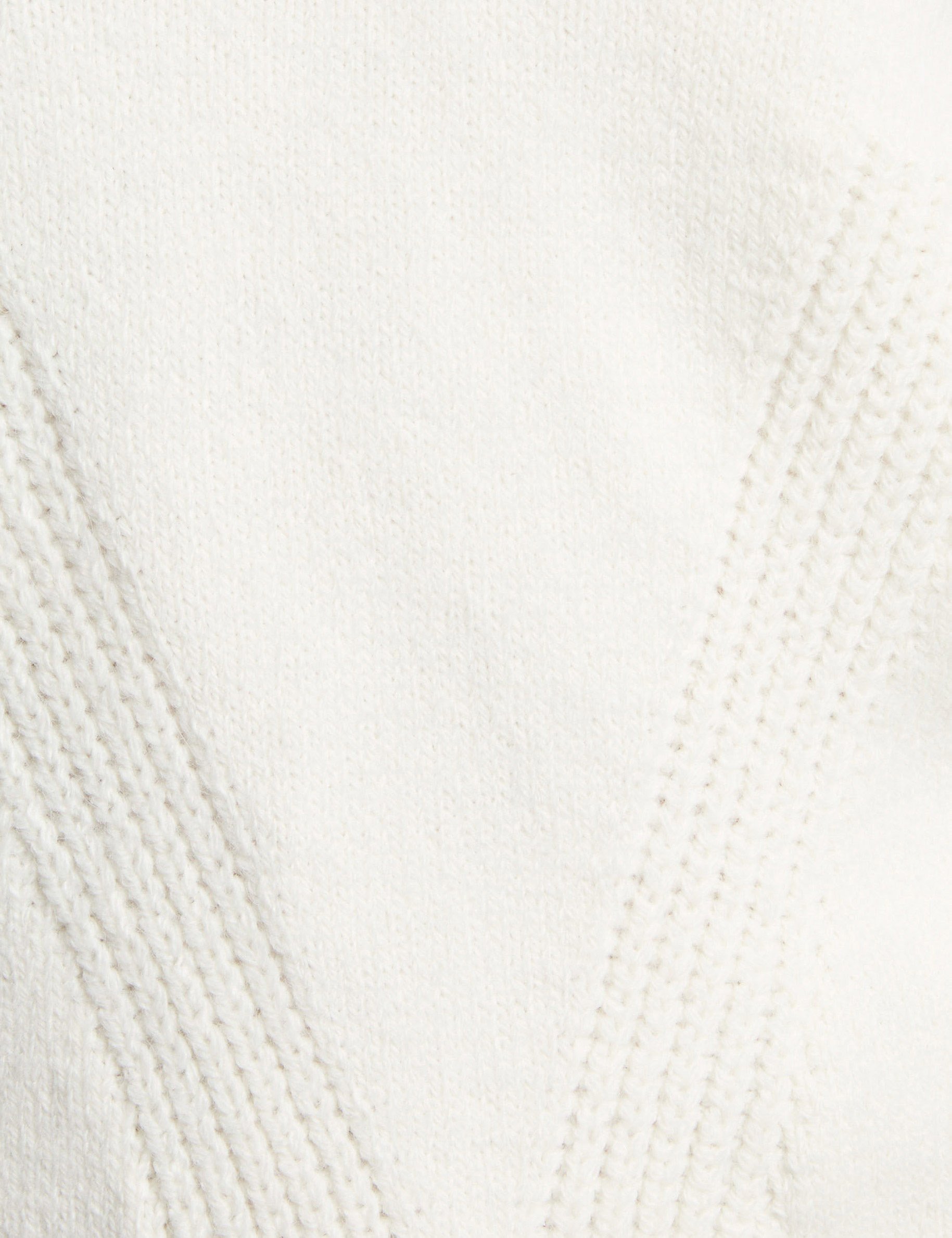 trui met omgeslagen kraag helder wit vrouw null