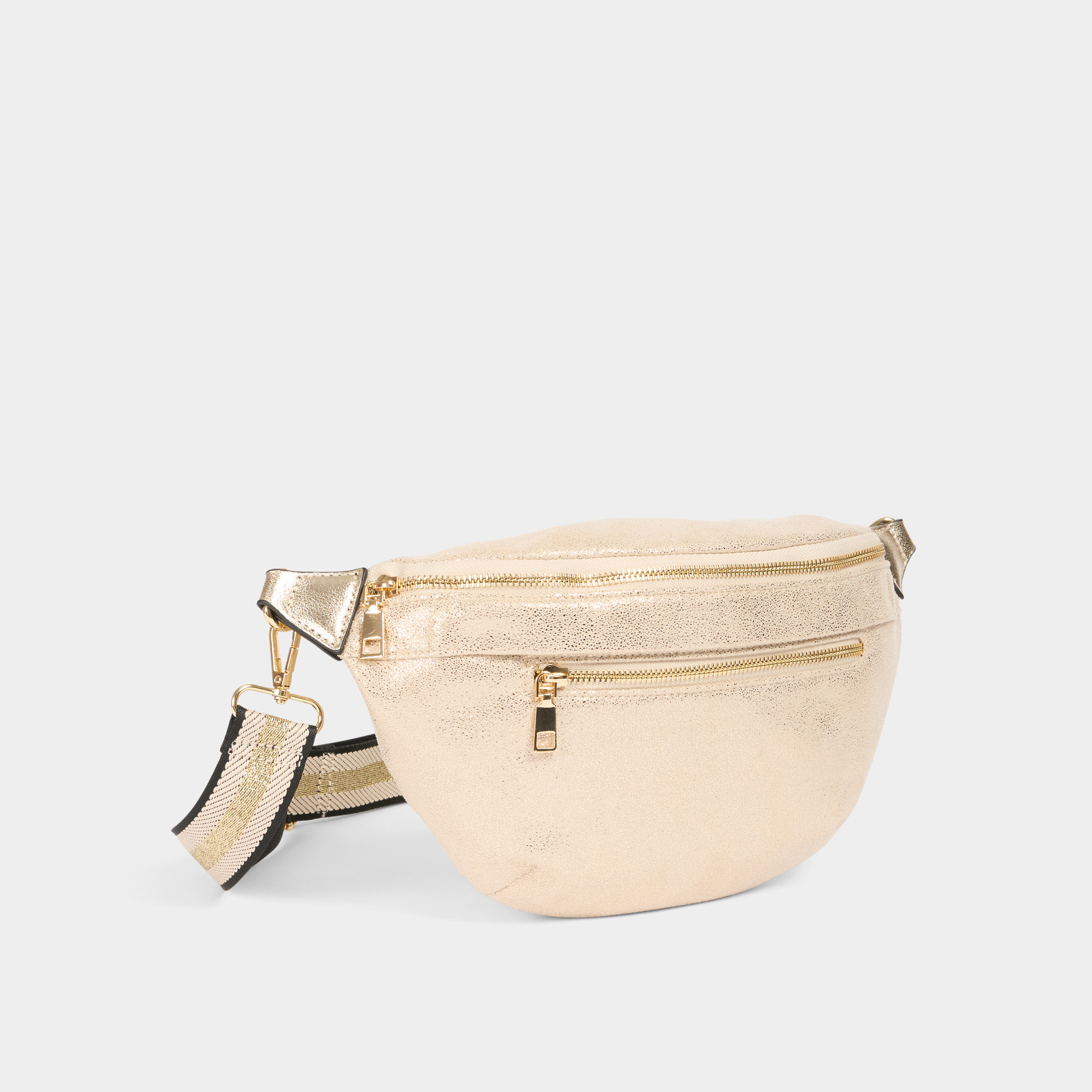 sac banane metallise jaune or femme Sac banane métallisé jaune or femme