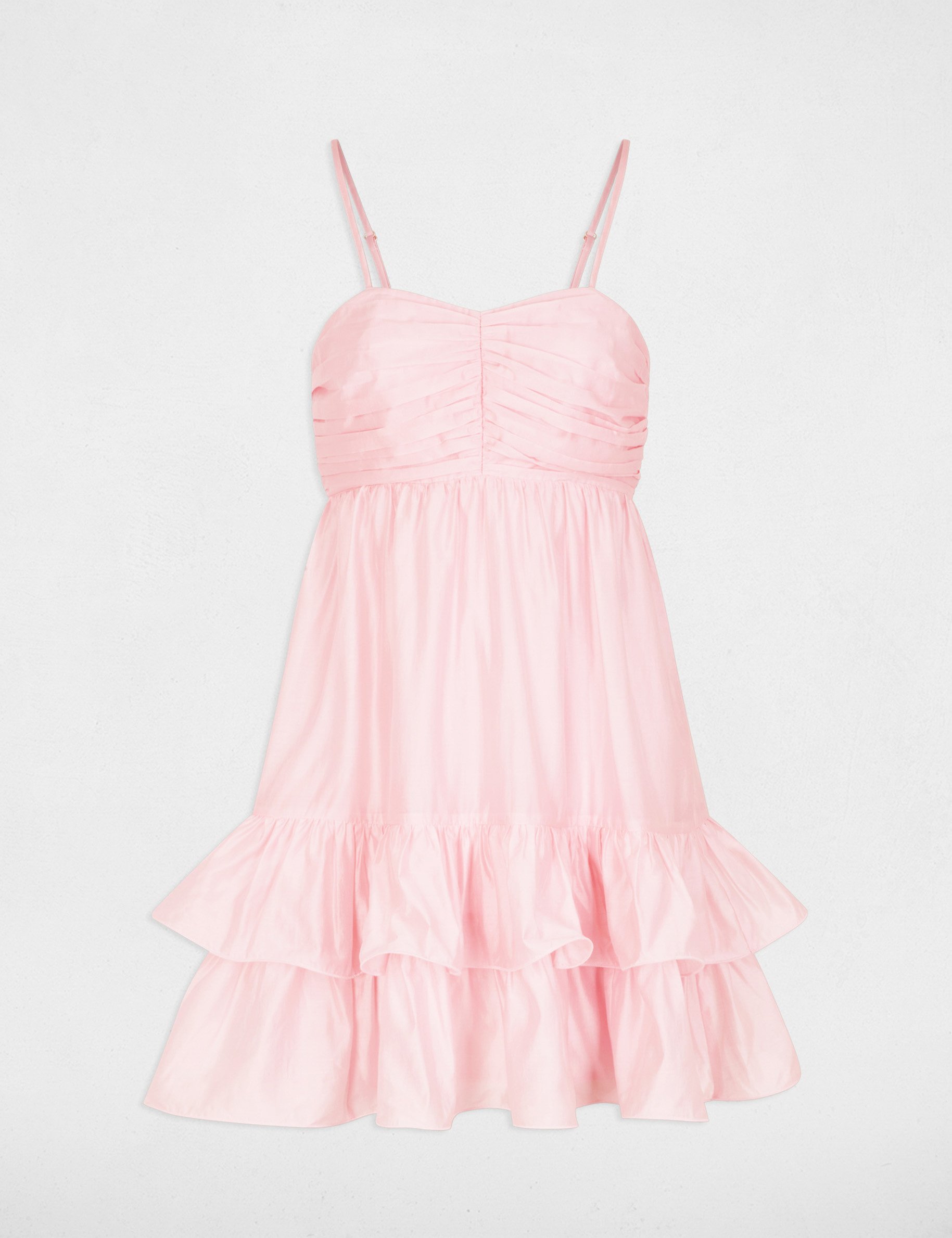 Korte jurk van tule pastelroze vrouw