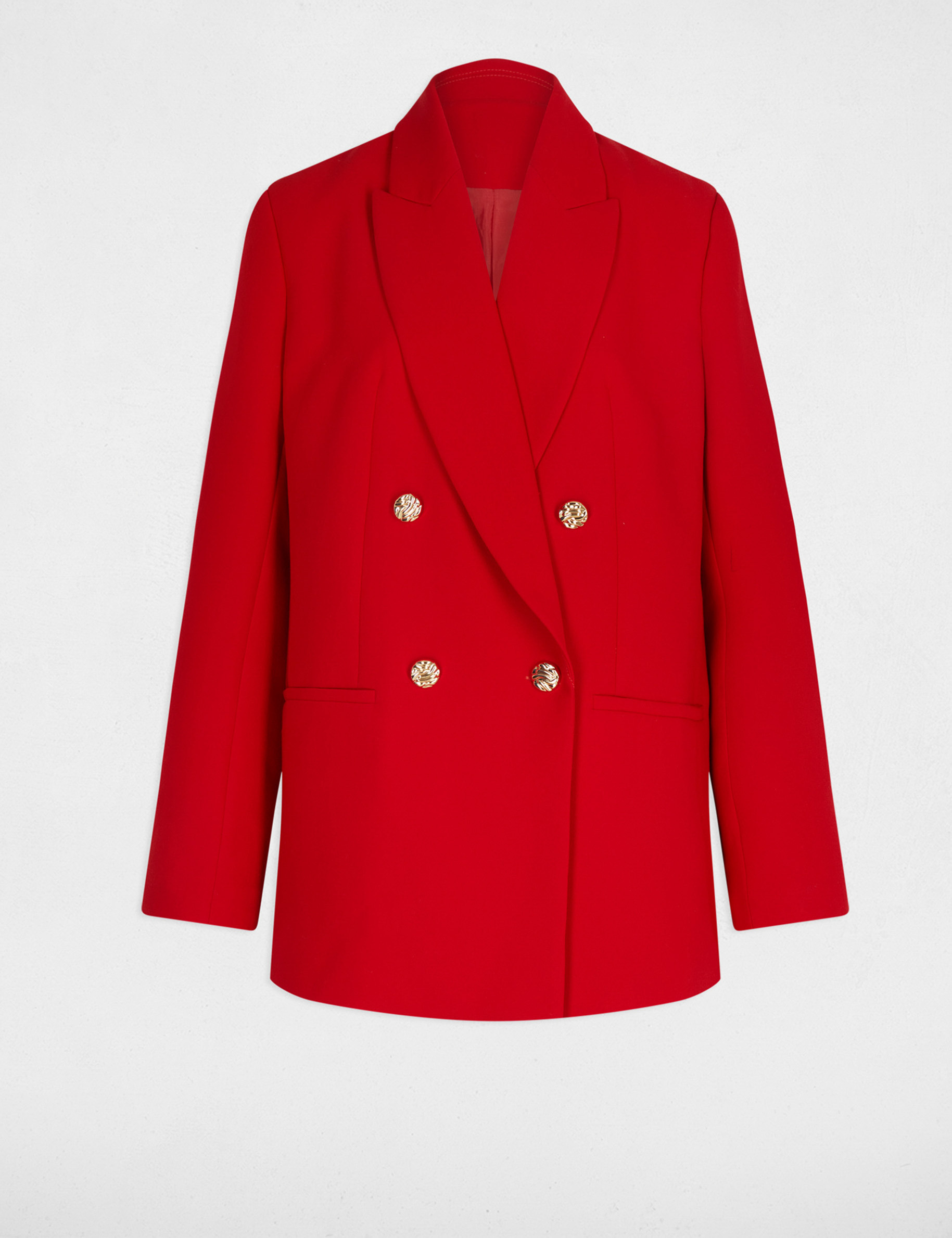 Oversized jas rood vrouw