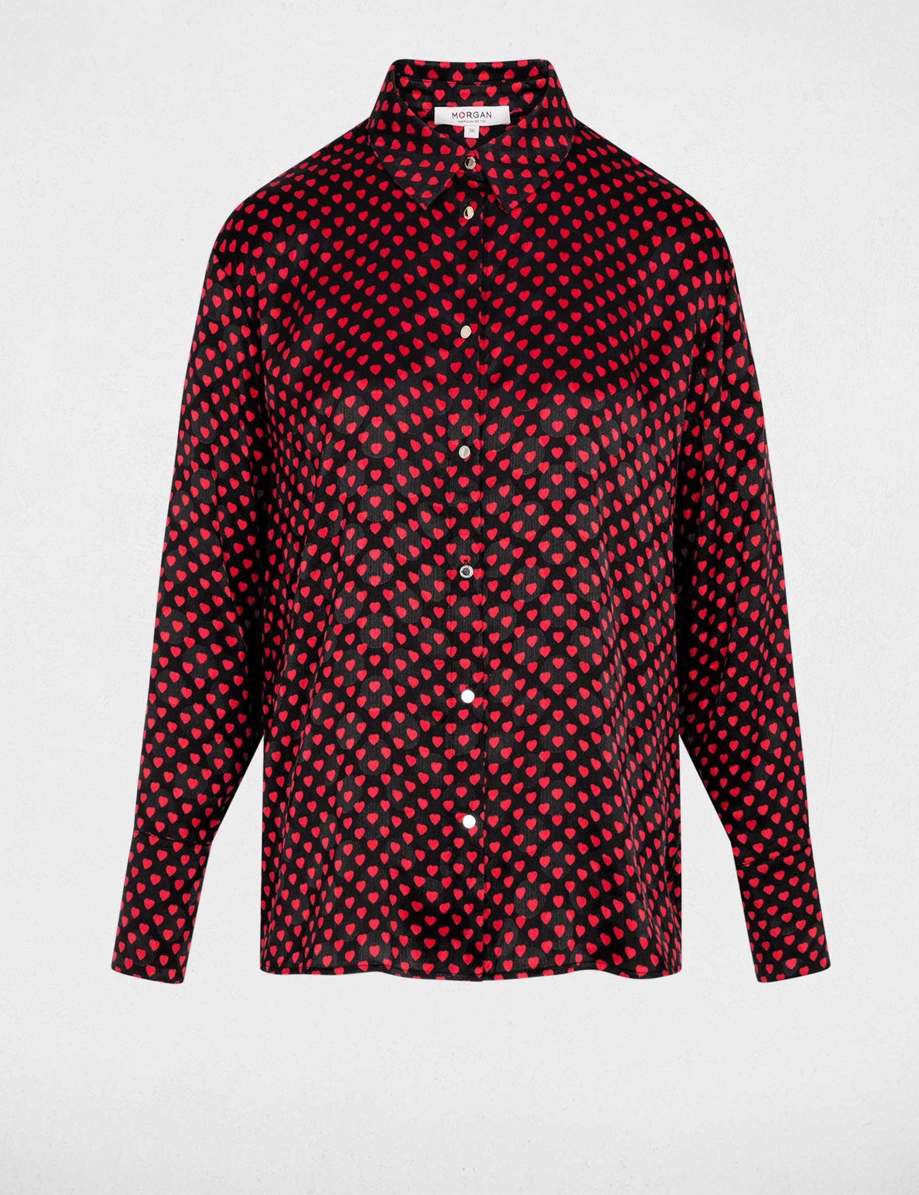 Blouse met lavalli&egrave;rekraag meerkleurig vrouw