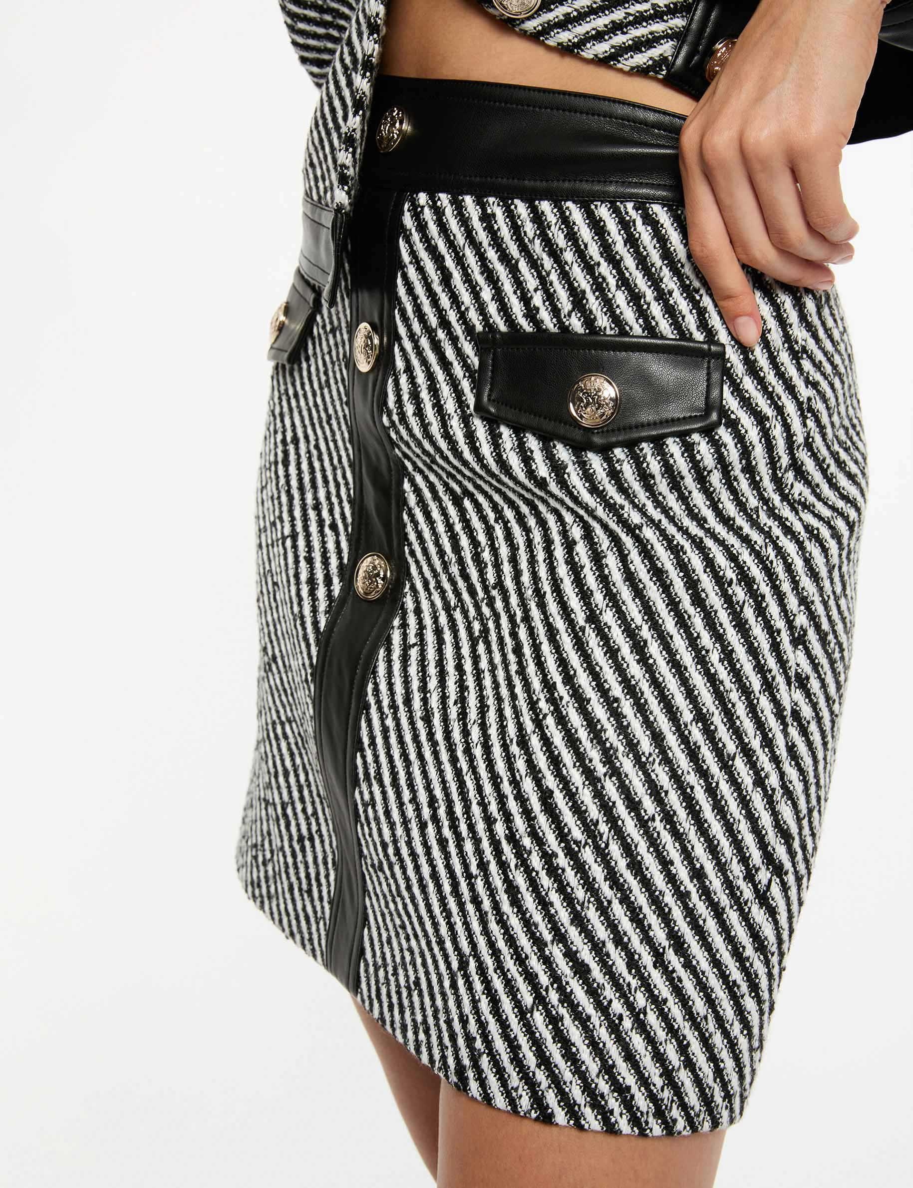 Jupe courte ajustée noir femme