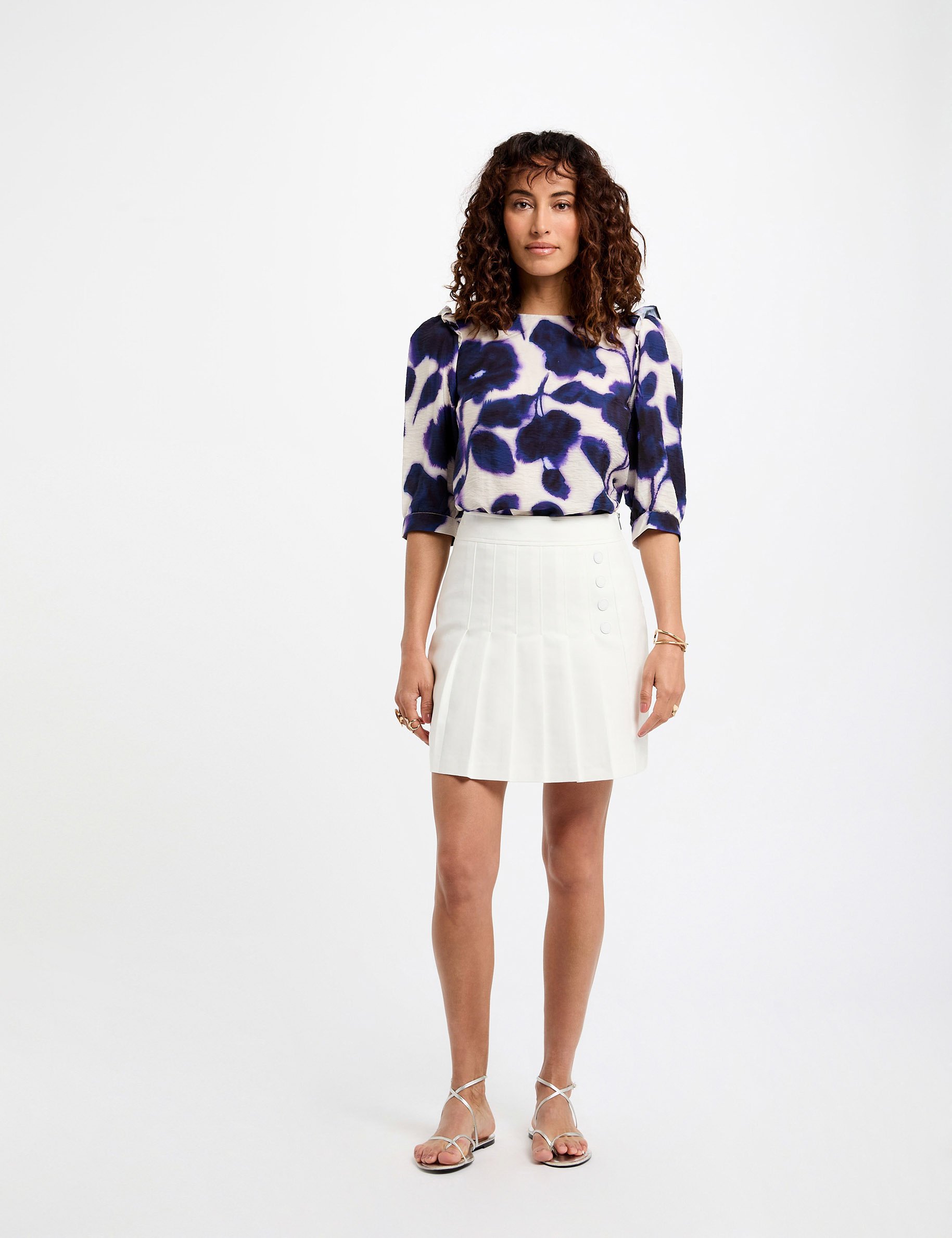 blouse manches 34 imprimee multicolore femme Blouse manches 3/4 imprimée multicolore femme