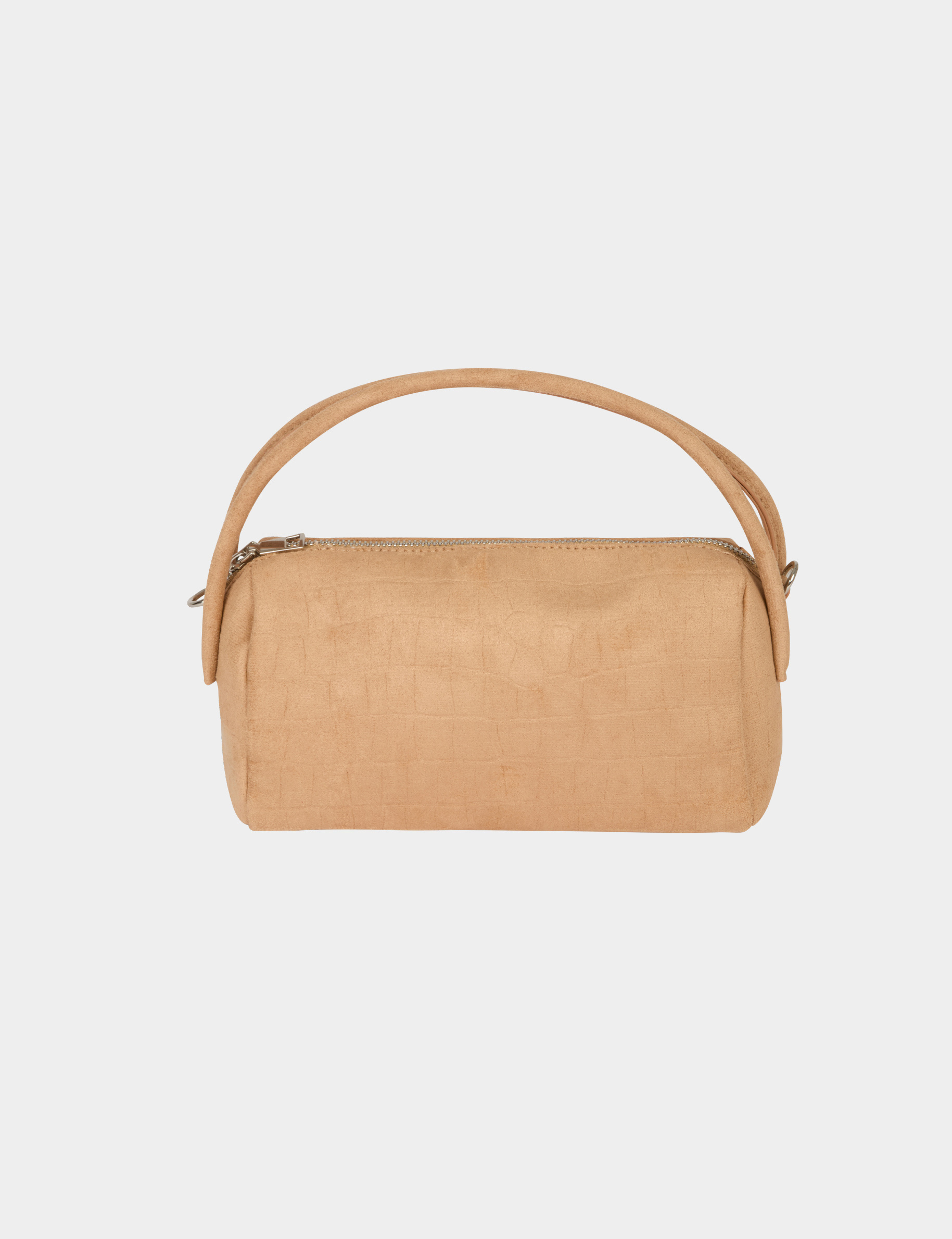 Schoudertas van imitatieleer beige vrouw