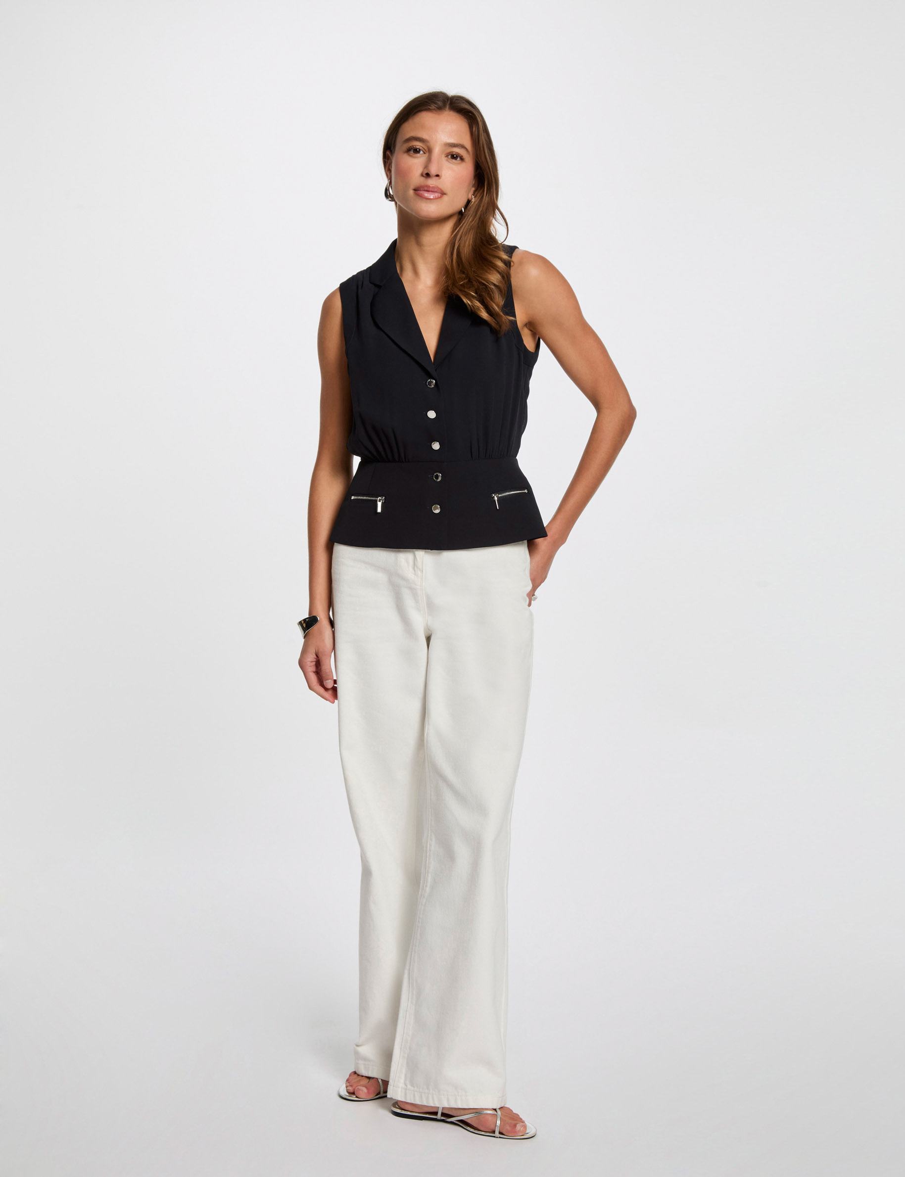 veston sans manches bleu marine femme Veston sans manches bleu marine femme