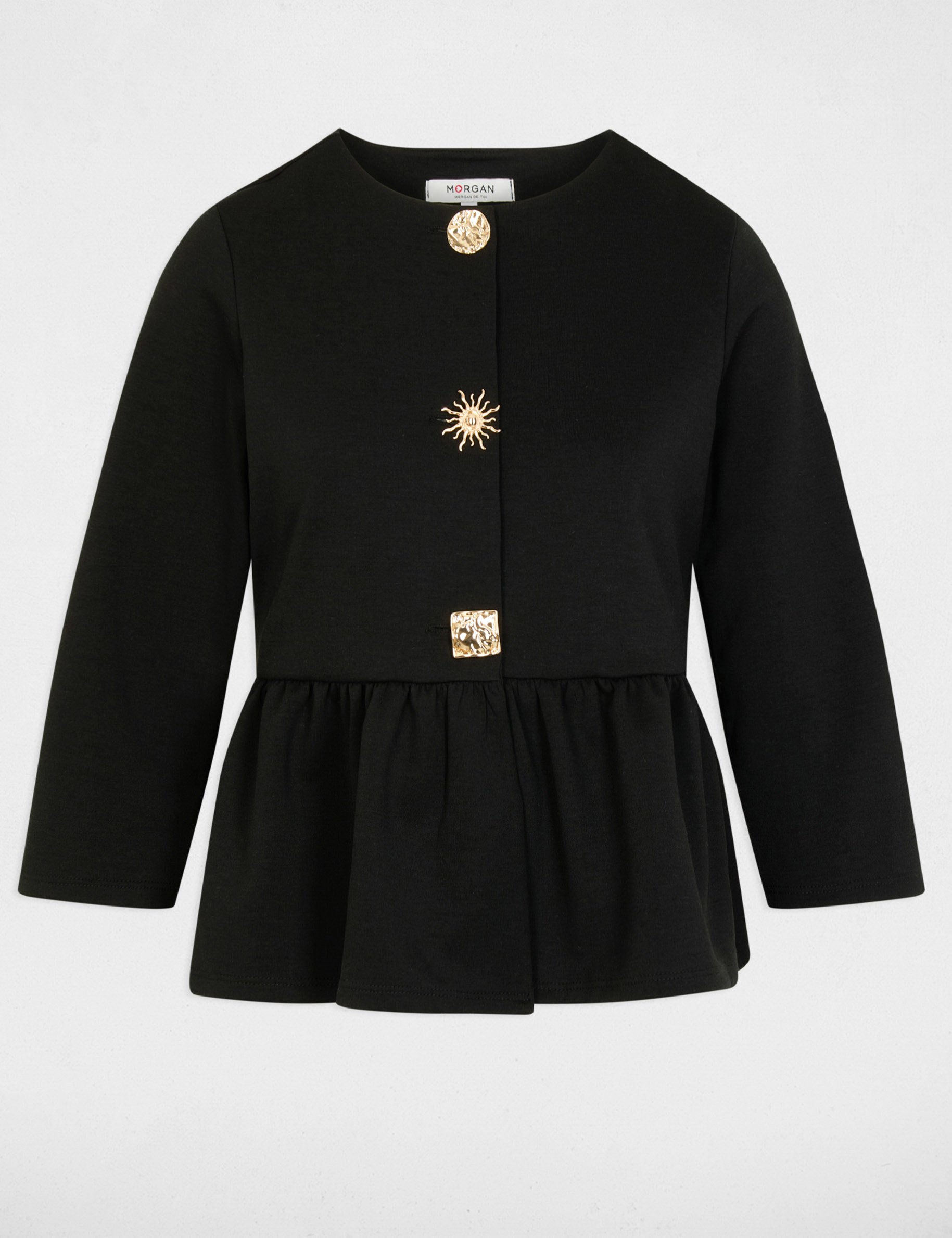 Lang vest met lange mouwen zwart vrouw