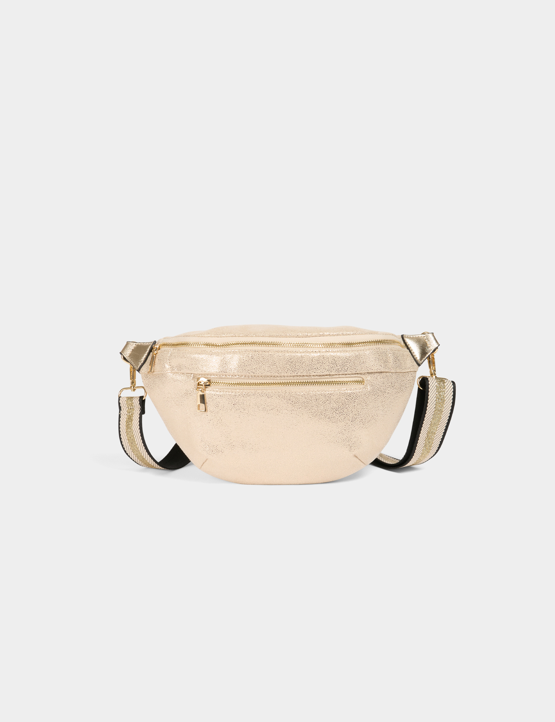 sac banane metallise jaune or femme Sac banane métallisé jaune or femme