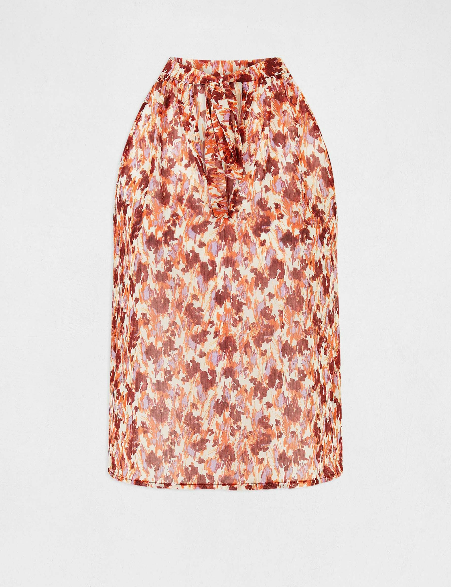 Mouwloze blouse met abstracte print meerkleurig vrouw