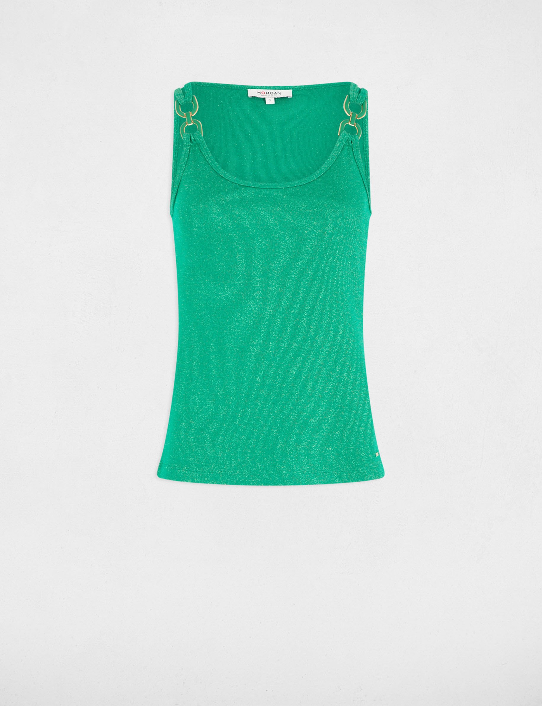 mouwloze top emerald groen vrouw Mouwloze top emerald groen vrouw