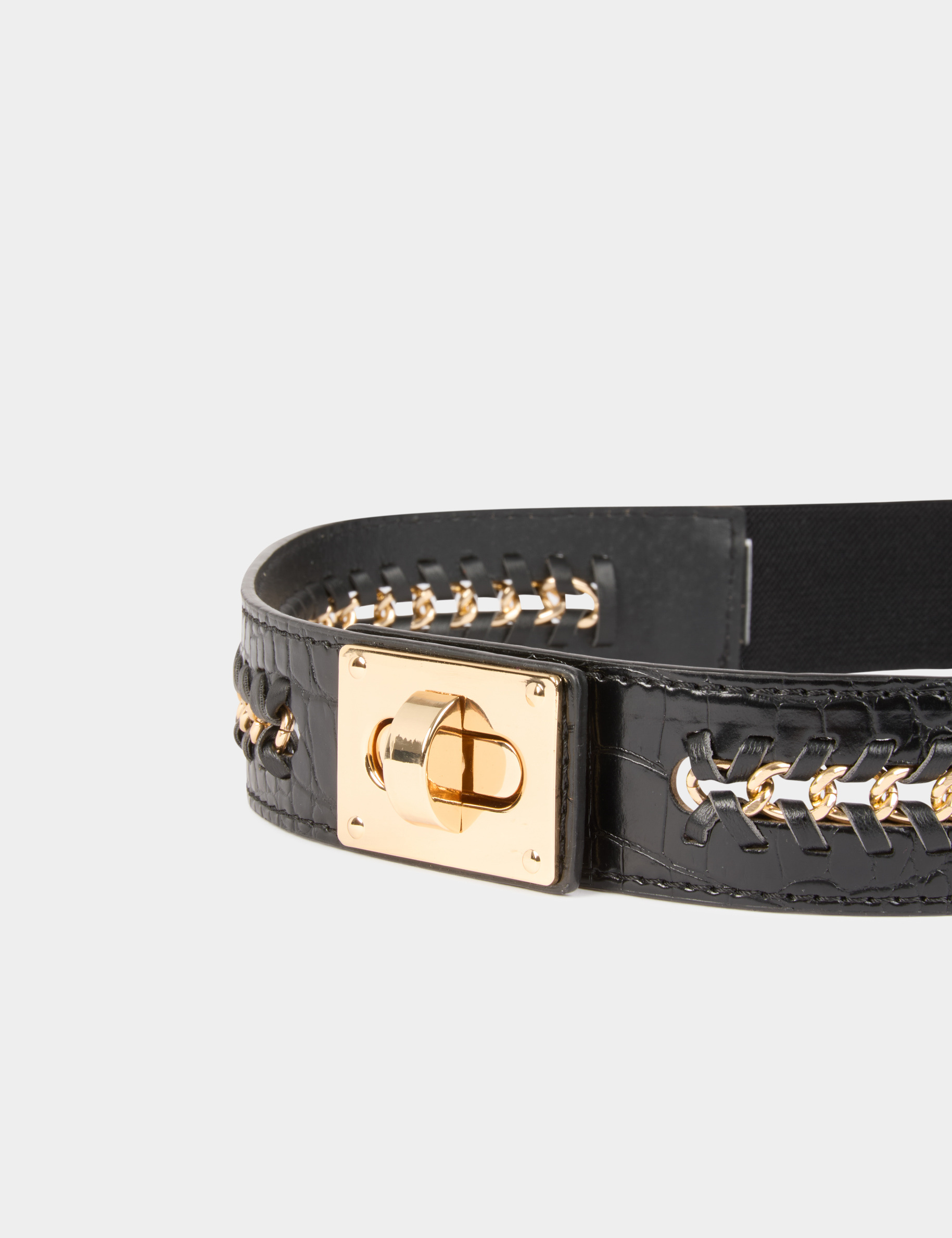 ceinture large elastique noir femme Ceinture large élastique noir femme
