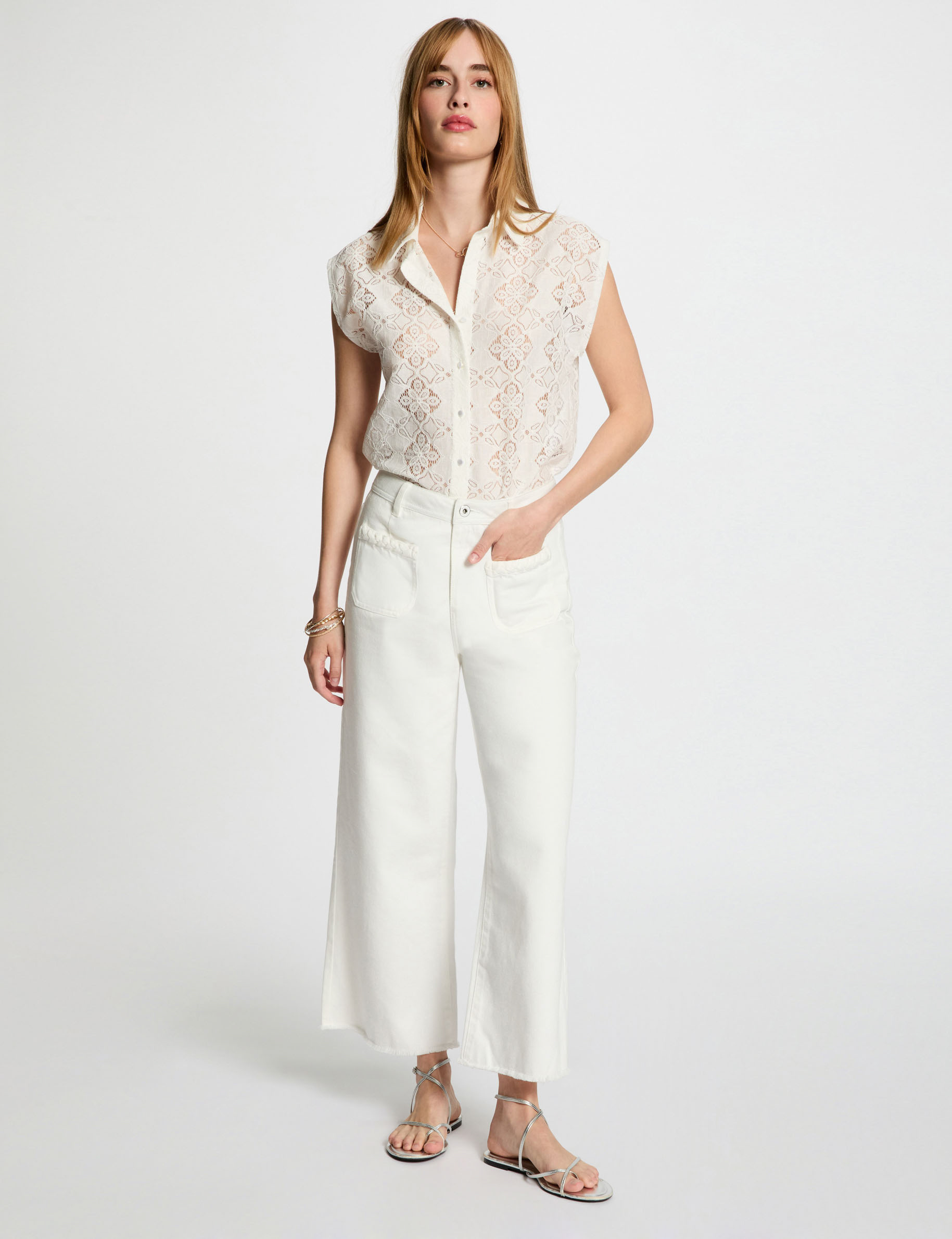 t shirt manches courtes blanc femme T-shirt manches courtes blanc femme