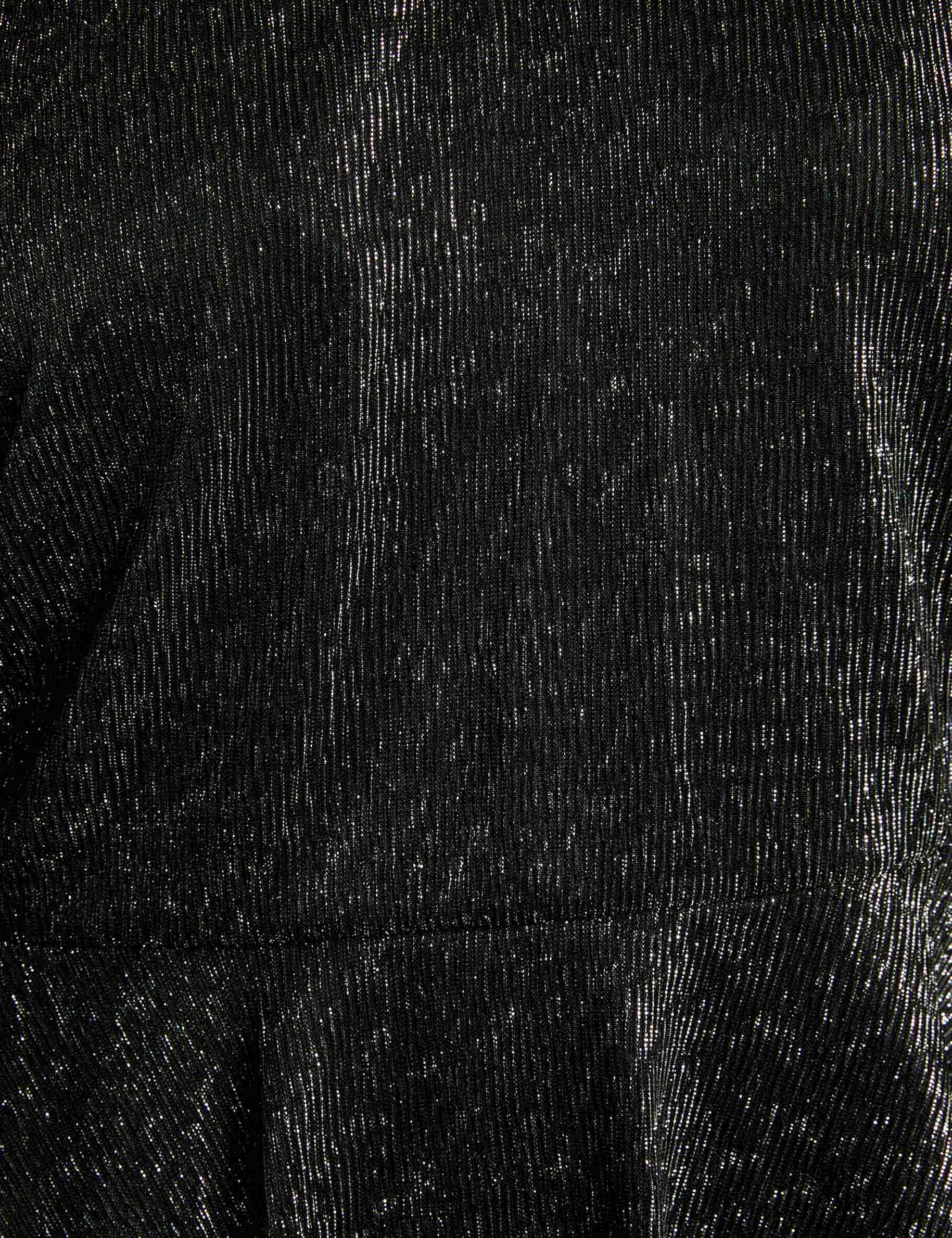 t shirt col v manches longues noir femme null