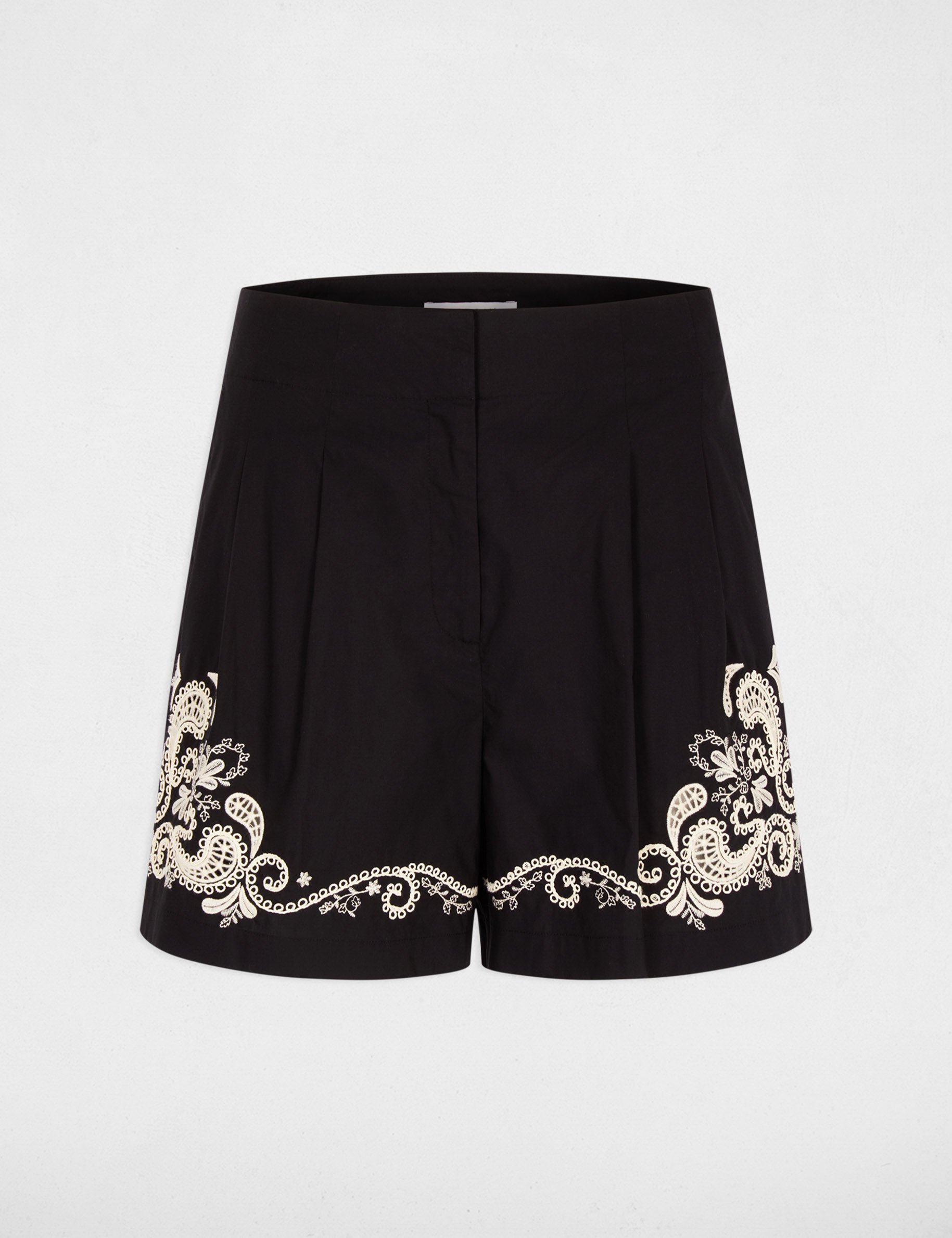 Short taille haute noir femme