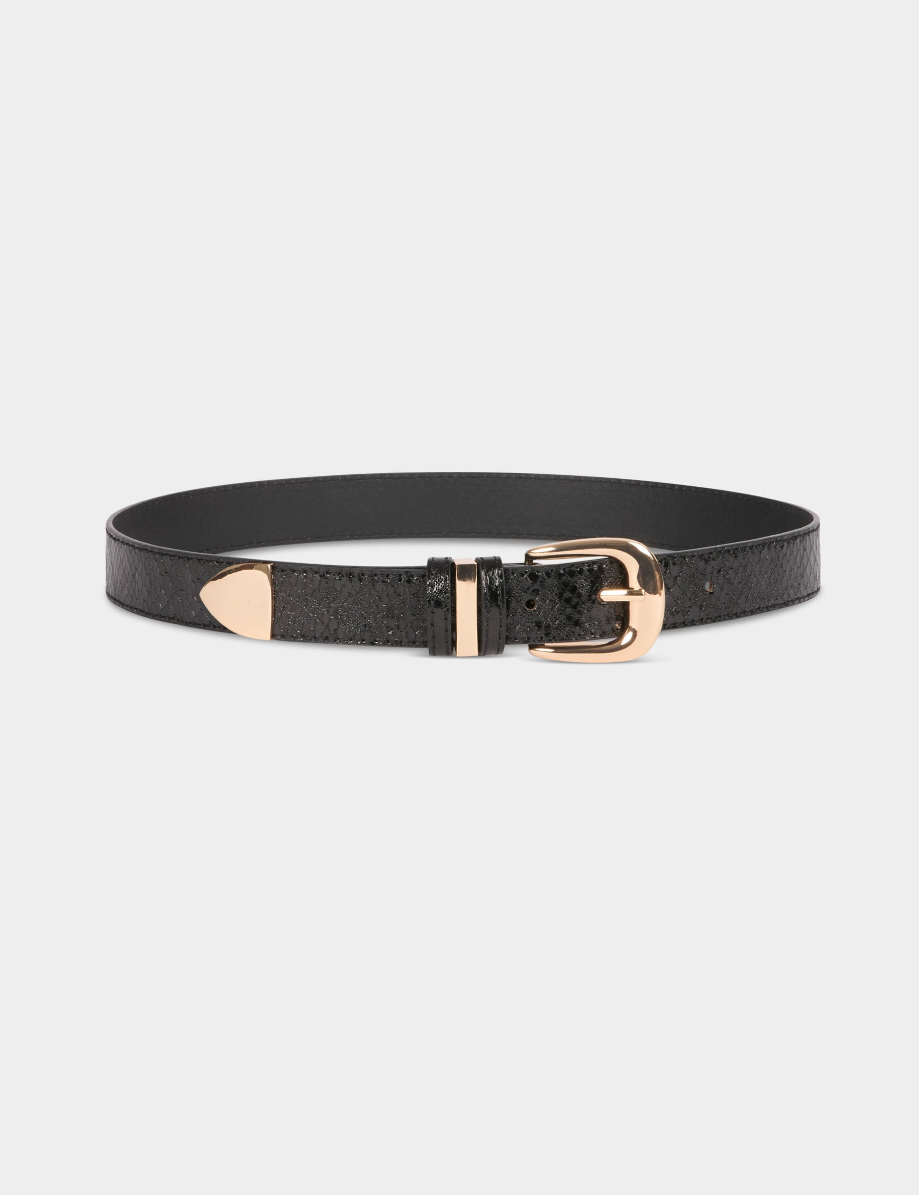 Riem met dierenprint zwart vrouw