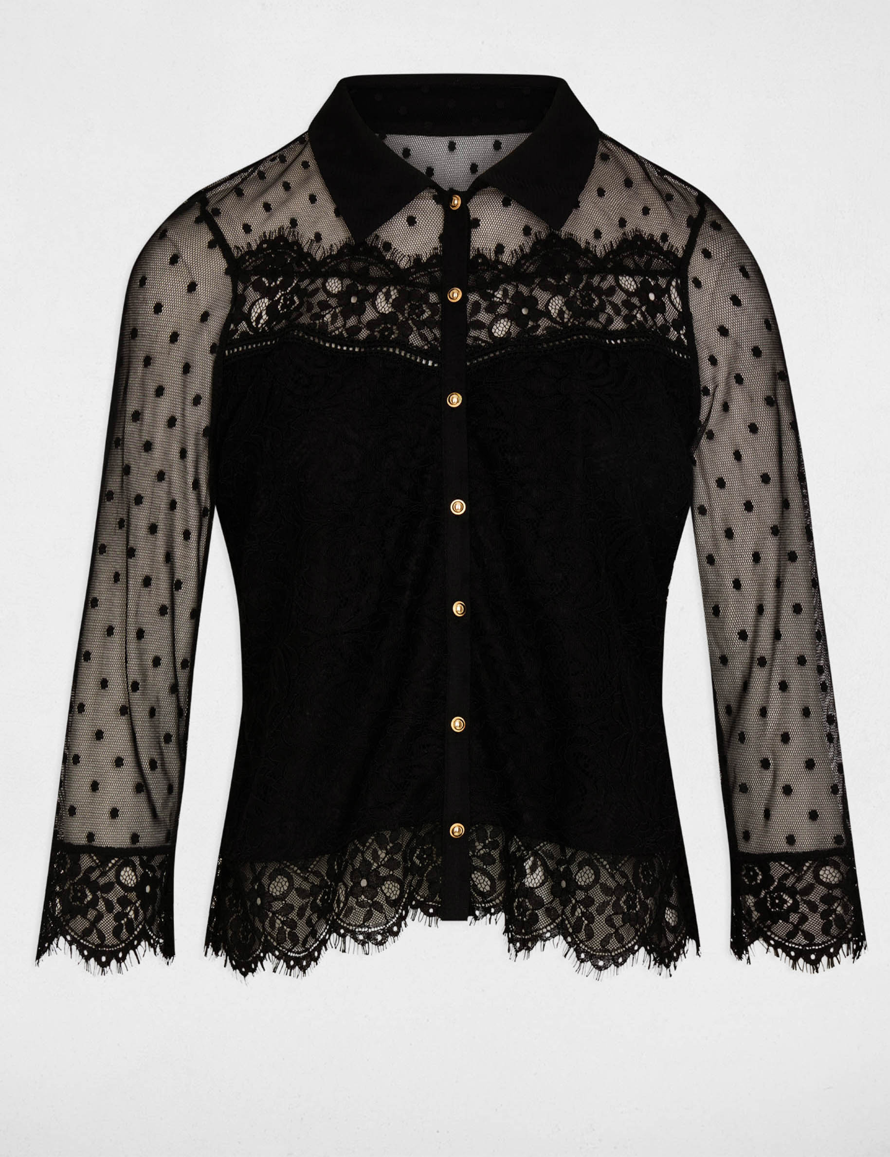 chemise courte dentelle noir femme Chemise courte dentelle noir femme