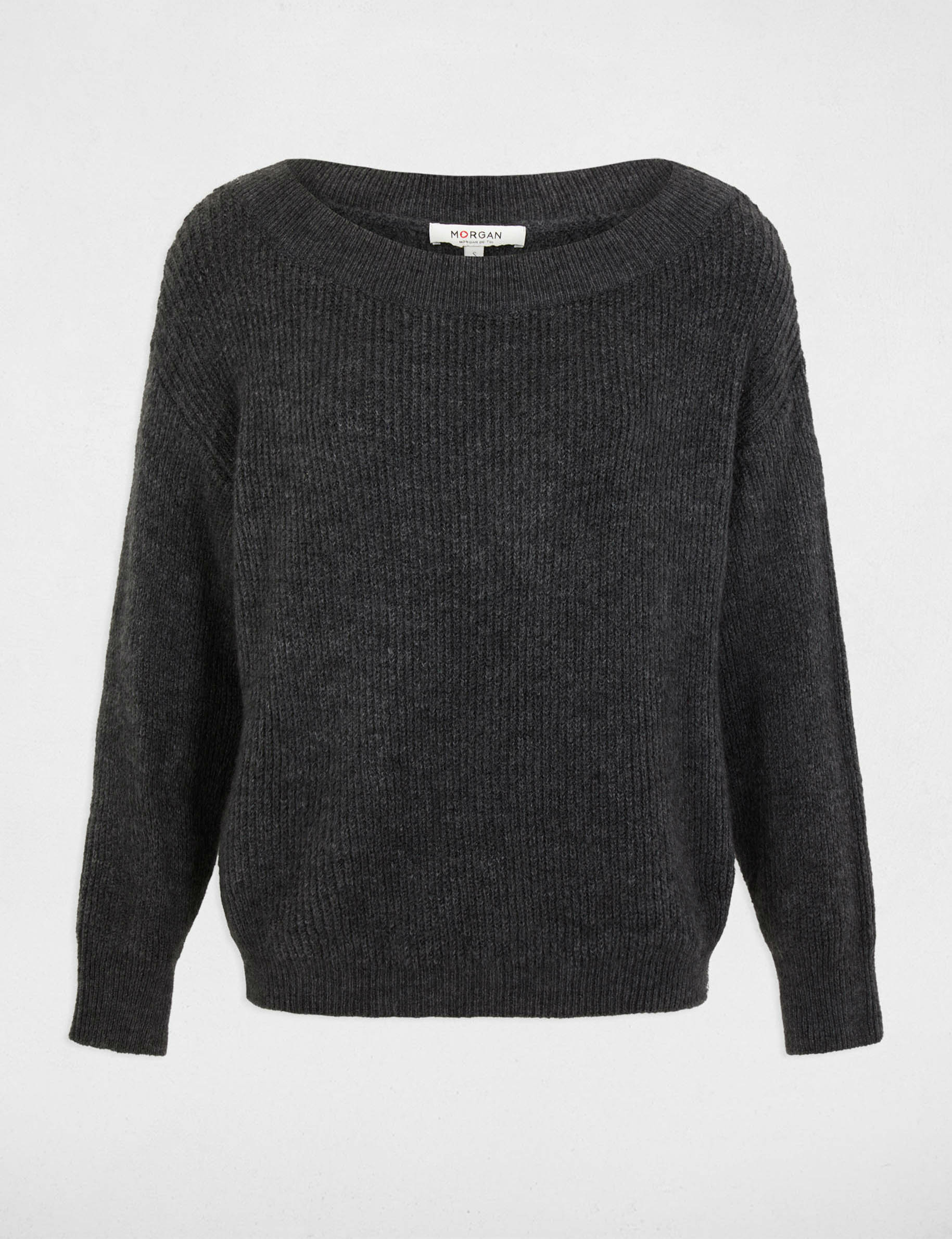 pull col rond gris anthracite femme Pull col rond gris anthracite femme