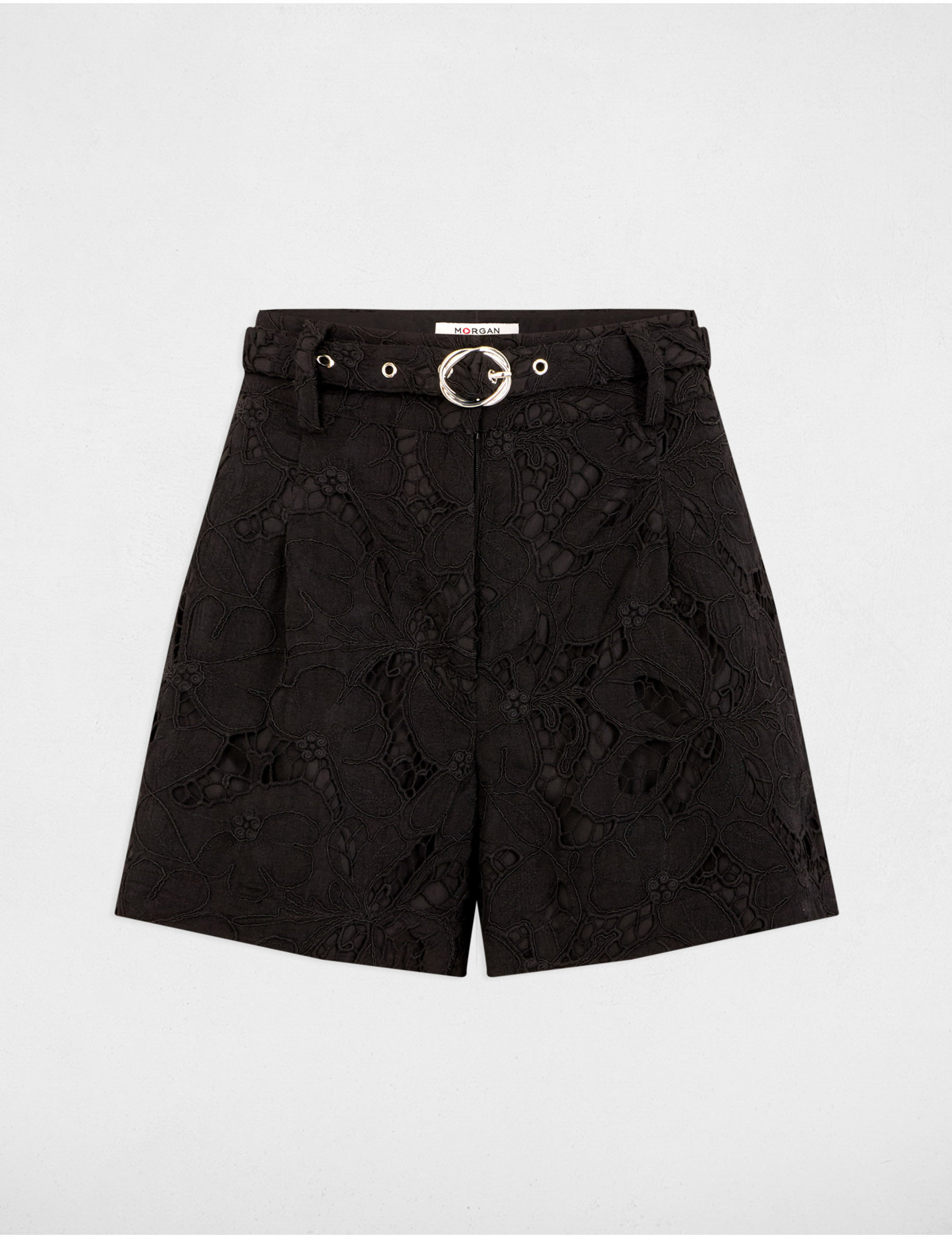 hoge taille kanten short zwart vrouw Hoge taille kanten short zwart vrouw